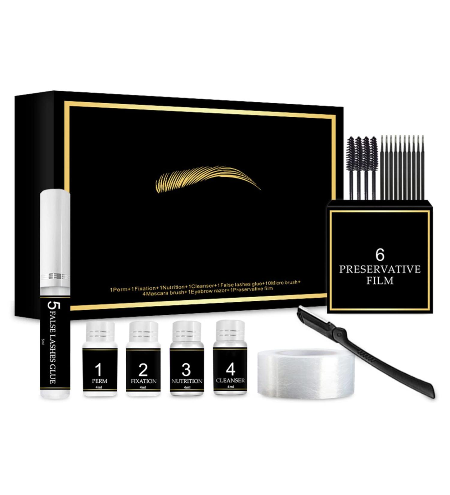 Lash Lift Kit & Brow Lamination Kit 2 in 1 Lash & Eyebrow Perm Kit with Brow Brush Semi-Permanent DIY Perm Kit for Lashes Brows for Home DIY Salon Result Lasts 6-8 Weeks #4 - Buy Online on SooperMarket.com