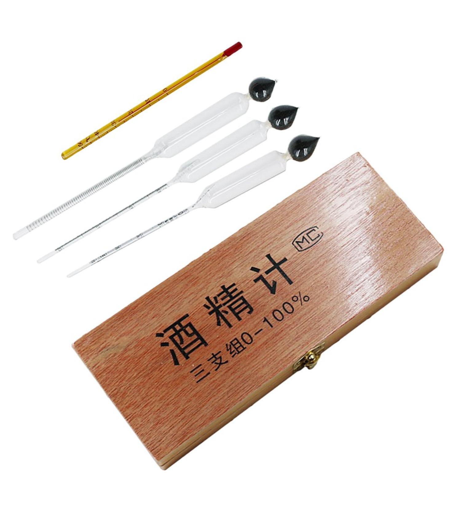Box of 3Pcs Spirit Alcohol Meter Hydrometer 0-40% 0-70% 0-100% - Buy Online on SooperMarket.com