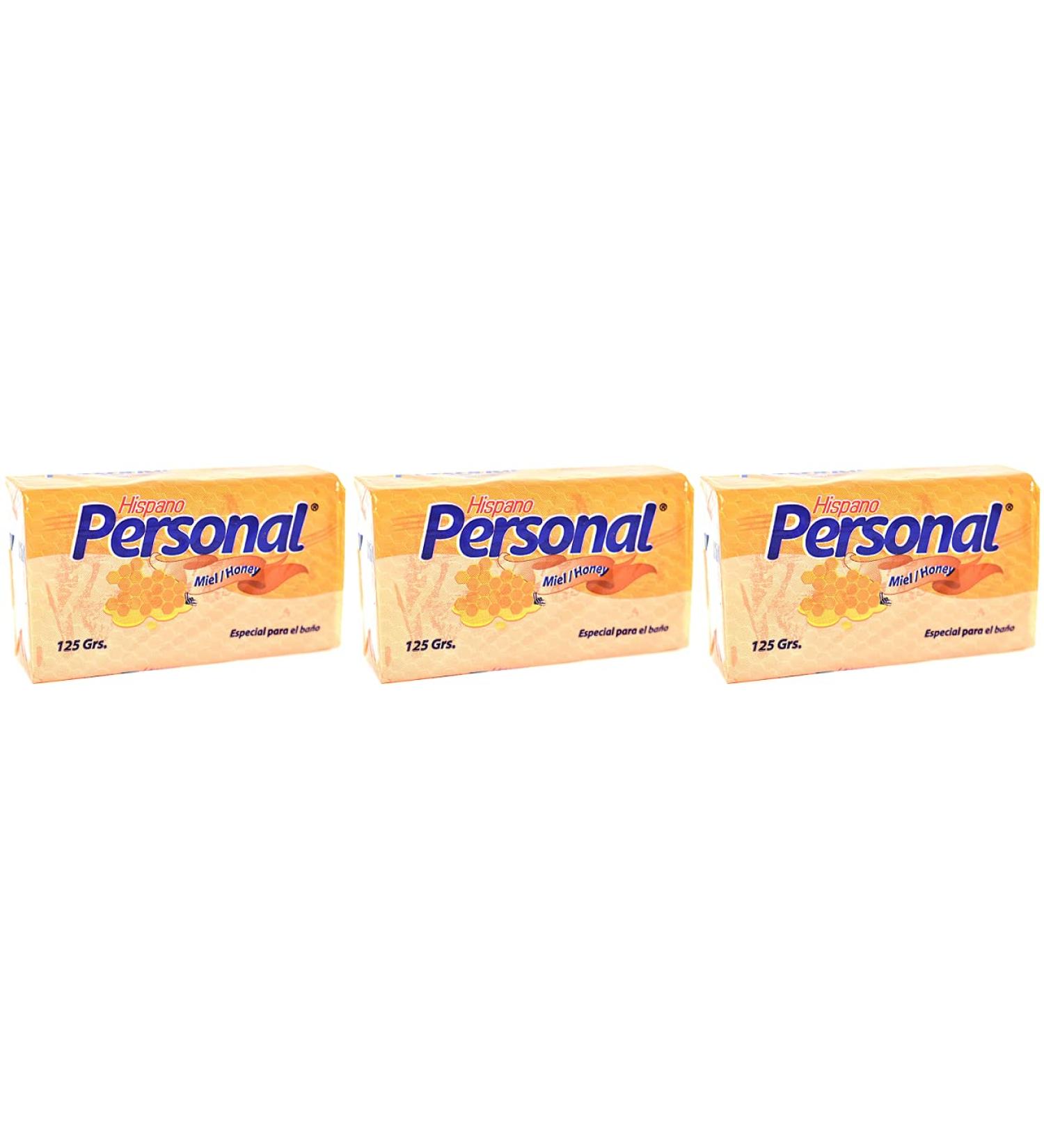 3 Hispano Personal Honey Miel Bar Soap 125g 4.4 oz each Great Dominica Soap Bars