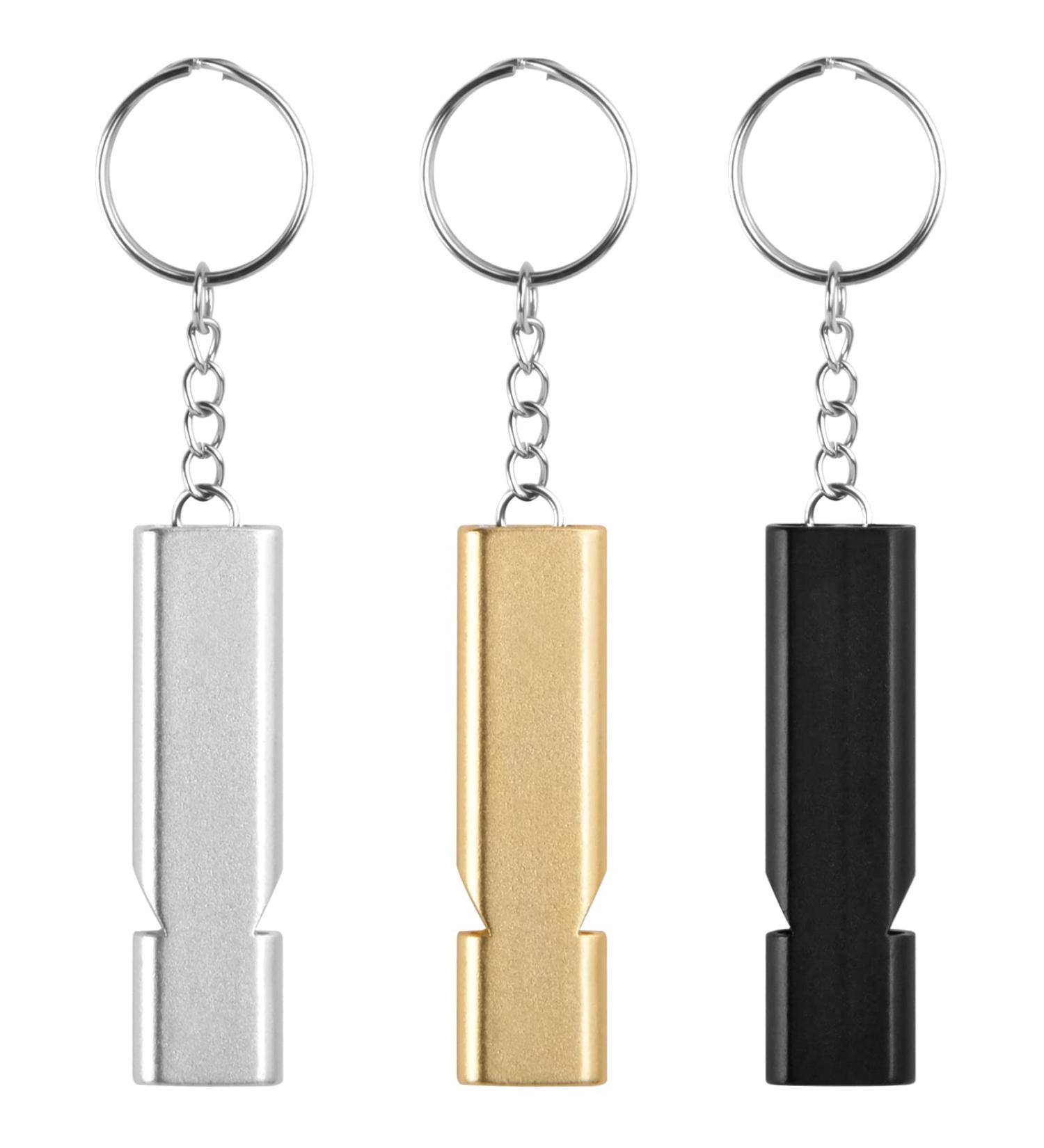 Colexy 3-Piece Trill Pipe Set | Metal Emergency Signal Pipe with Key Rings for Camping School and Outdoor Survival - Buy Online on SooperMarket.com