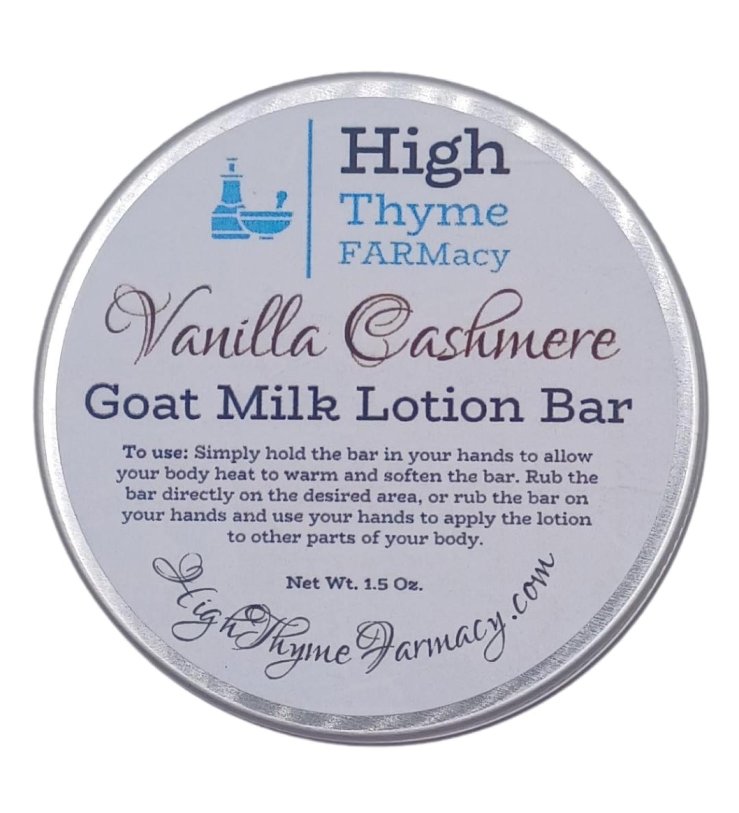 Vanilla Cashmere Lotion Bar | Goat Milk & Beeswax | Eco-Friendly Travel Lotion for Dry Skin | Zero Waste Moisturizer - Buy Online on SooperMarket.com