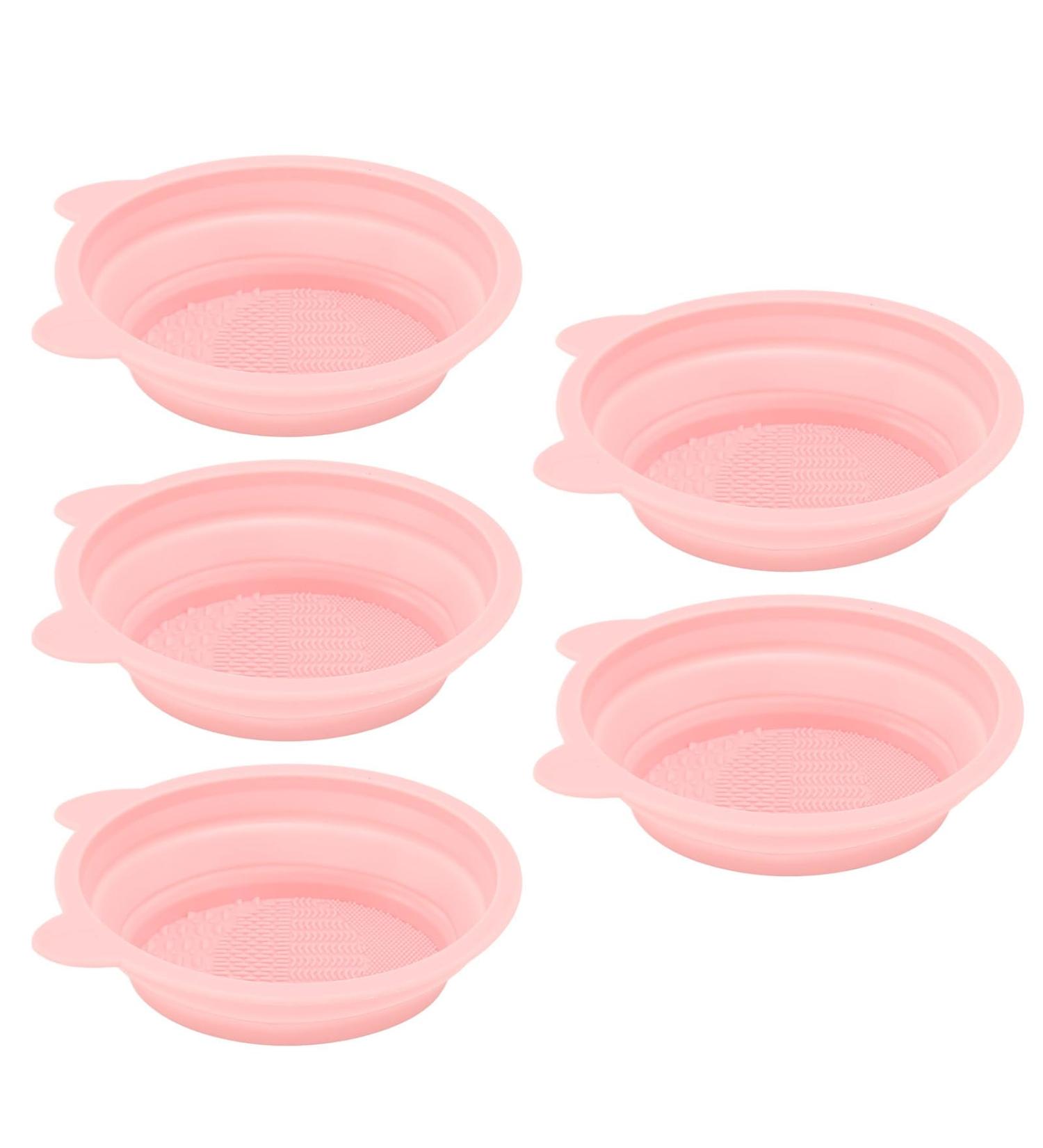 Portable Silicone Brush Cleaner Bowl Set - 5 Pieces for Makeup Brushes & Tools | International Shipping - Buy Online on SooperMarket.com