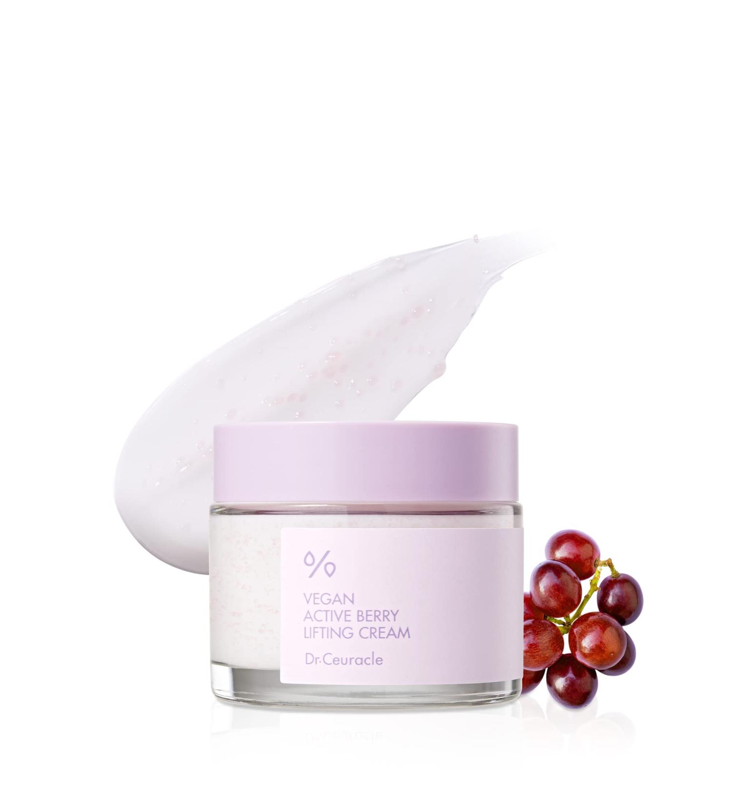 Dr.Ceuracle Vegan Active Berry Lifting Cream | Plump Skin with French Grapes & Resveratrol | Hydrating Anti-Aging Cream for Revived Complexion - Buy Online on SooperMarket.com