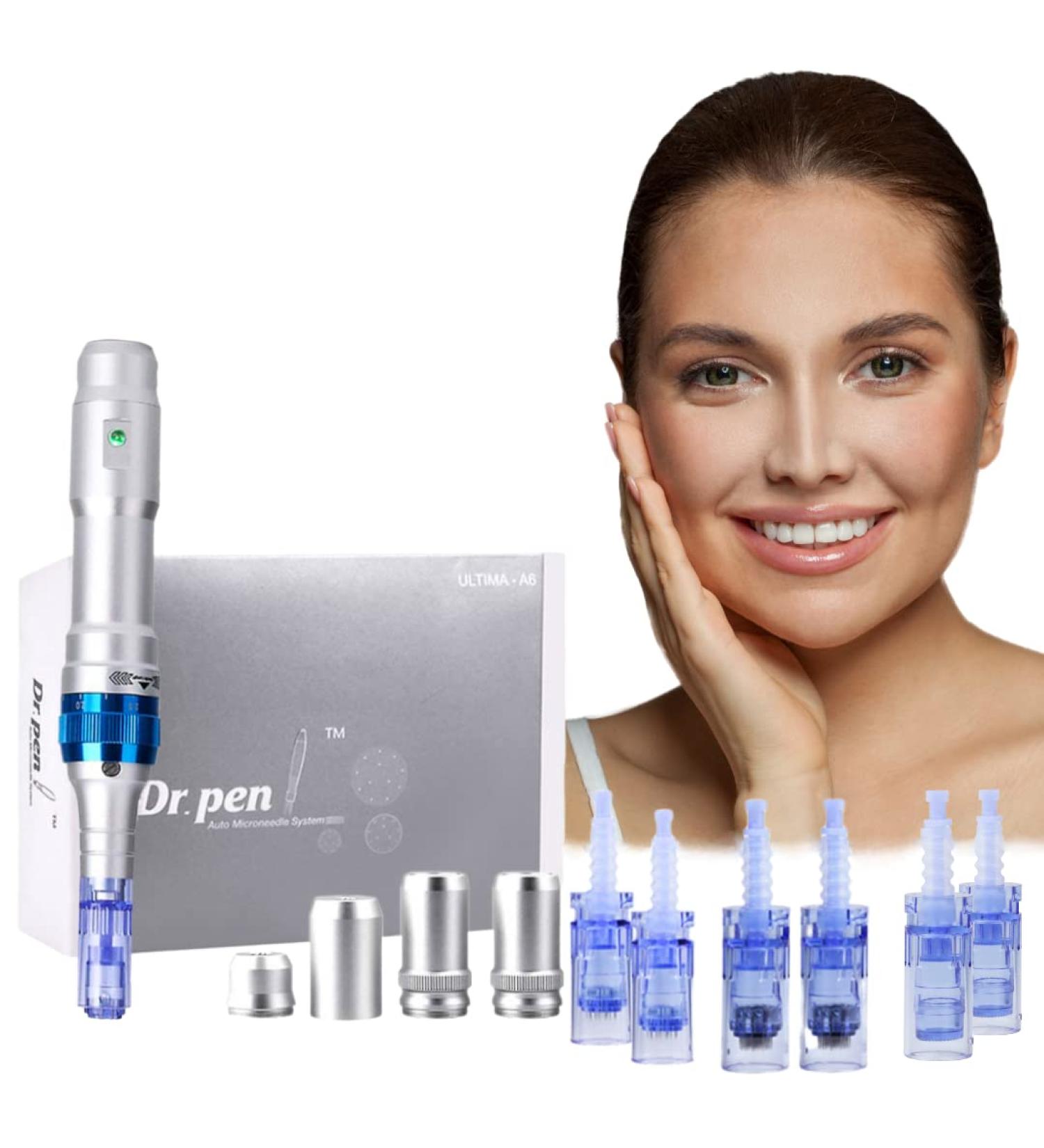 Dr. Pen Ultima A6 - Multi-function Wireless Derma Beauty Pen Kit - 12pin + 36pin x2 Cartridges - Trusty Skin Care Tool - Buy Online on SooperMarket.com
