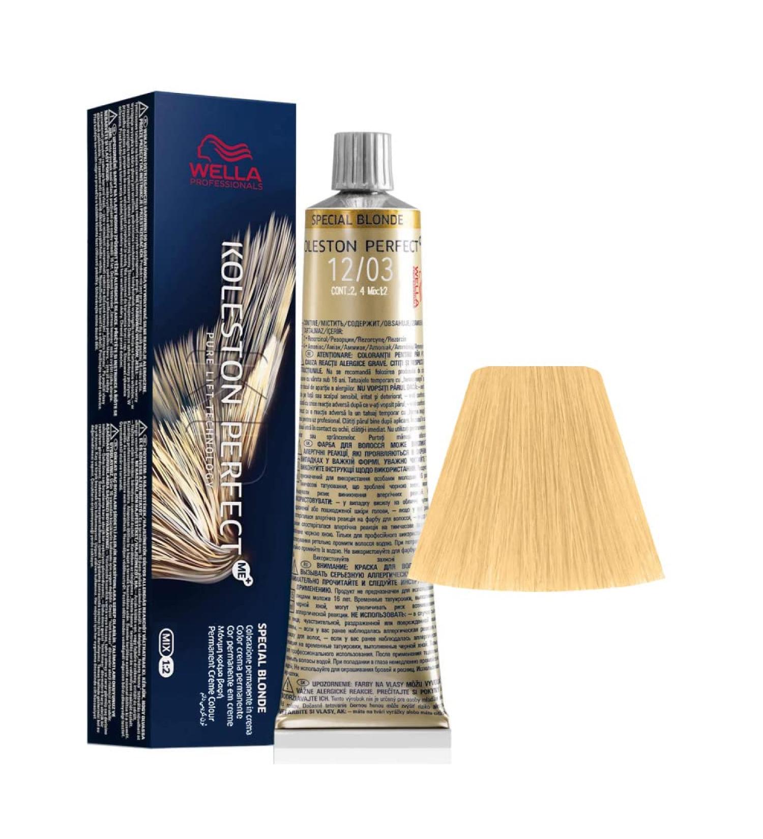 12/03 Special Blonde Natural Gold Wella Koleston perfect Me+ Special Blondes 60ml Gold 60.00 ml (Pack of 1)