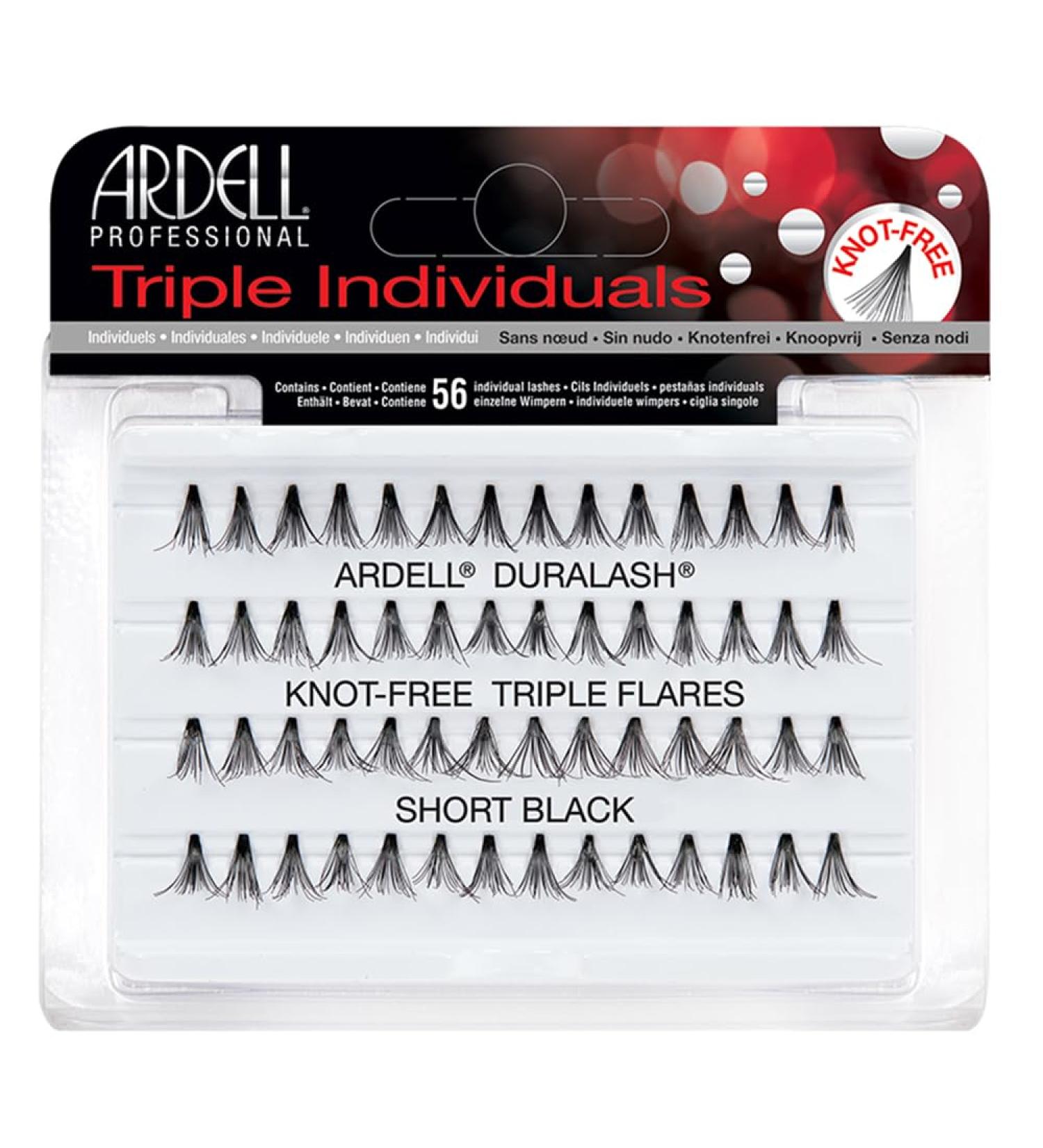 ARDELL Triple Individuals Knot-Free Short Black Lashes - 25g | Premium Quality Eyelash Extensions for Flawless Look - Buy Online on SooperMarket.com