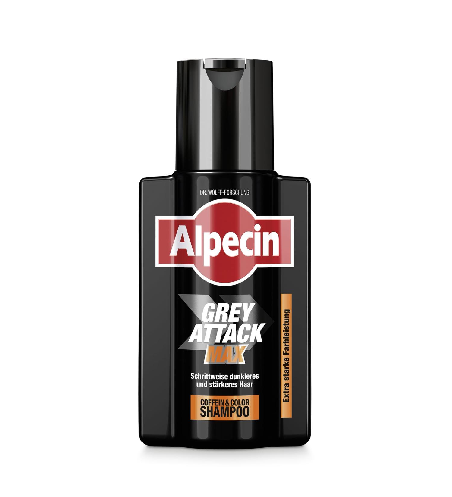 Alpecin Gray Attack Max Caffeine & Color Shampoo - 200 ml for Stronger Darker Hair | Prevents Hereditary Hair Loss - Buy Online on SooperMarket.com