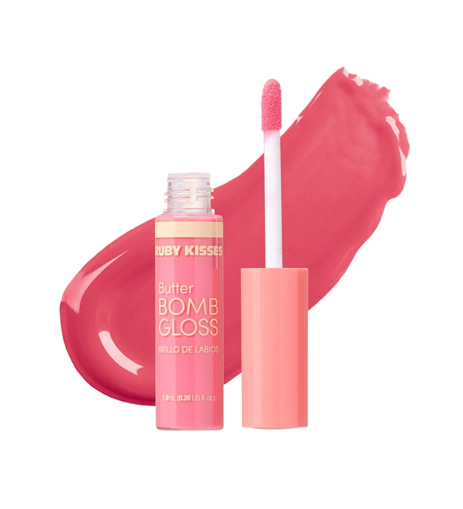 Ruby Kisses Butter Bomb Gloss - Natural Nude Lip Gloss with Vitamin E, Non-Sticky Formula - 7.8mL (Creampie) - Buy Online on SooperMarket.com