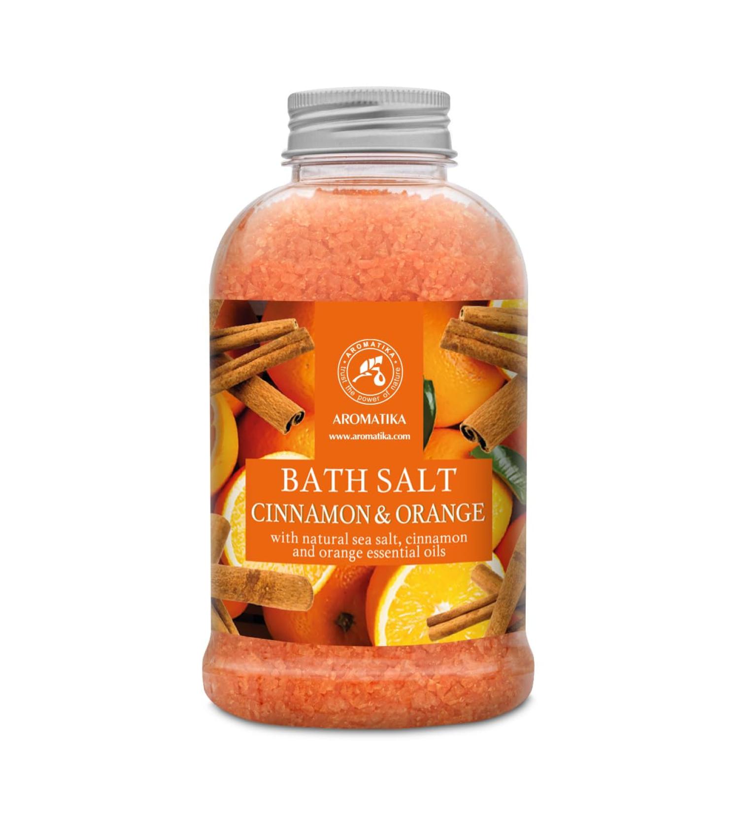 Buy Cinnamon-Orange Bath Salt 21.16 Oz (600g) - Natural Aromatherapy Soak for Relaxation | Body Care & Beauty - Buy Online on SooperMarket.com