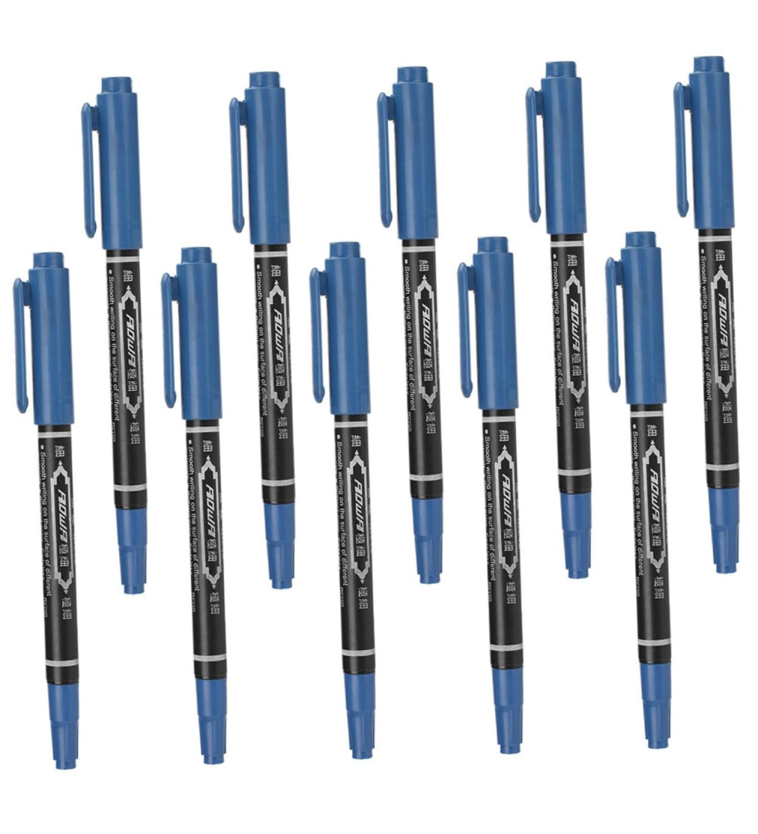 Baluue 10pcs Pen Pen Waterproof Brow Pencil Brow Pen Tool Pen Plastic Blue 13.9x1.8cm Blue - Buy Online on SooperMarket.com