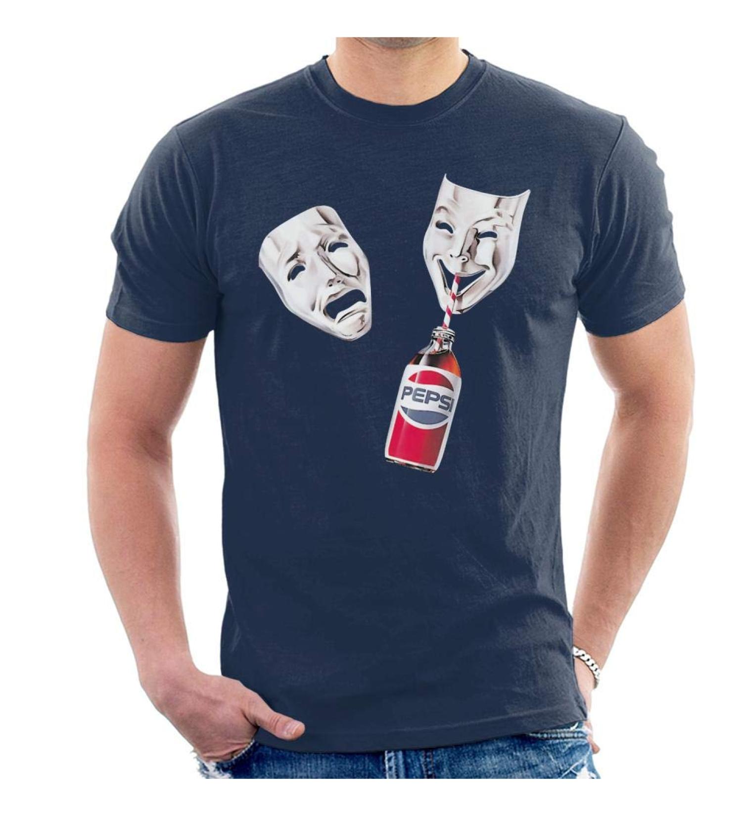 All+Every Pepsi Theatre Masks Men's T-Shirt M Navy Blue - Buy Online on SooperMarket.com