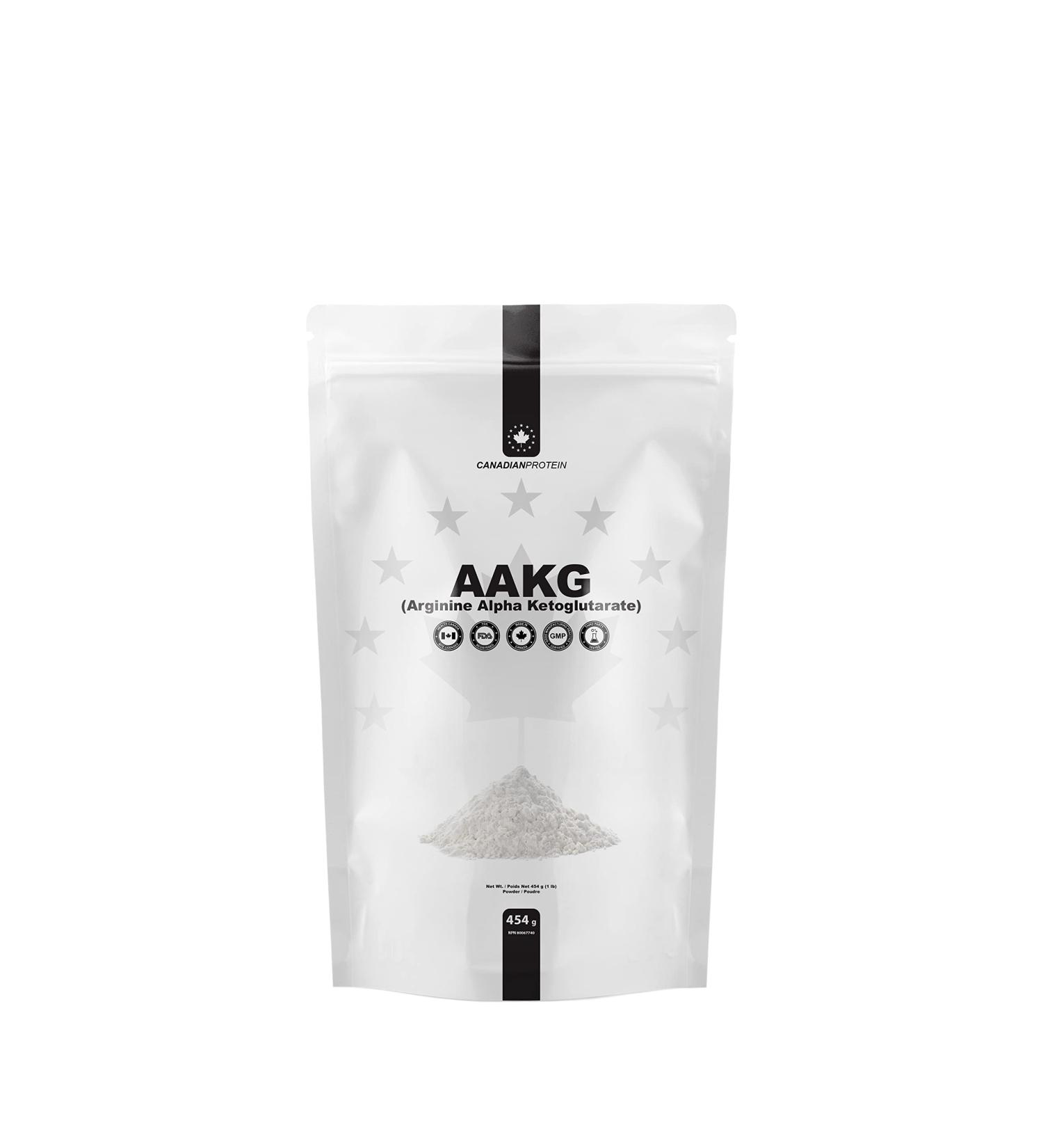 Canadian Protein Arginine Alpha Ketoglutarate (AAKG) Amino Acid Powder 2.7g Per Serving | 454g | Assist Muscle Growth Nitric Oxide Booster Improve Circulation & Blood Pressure