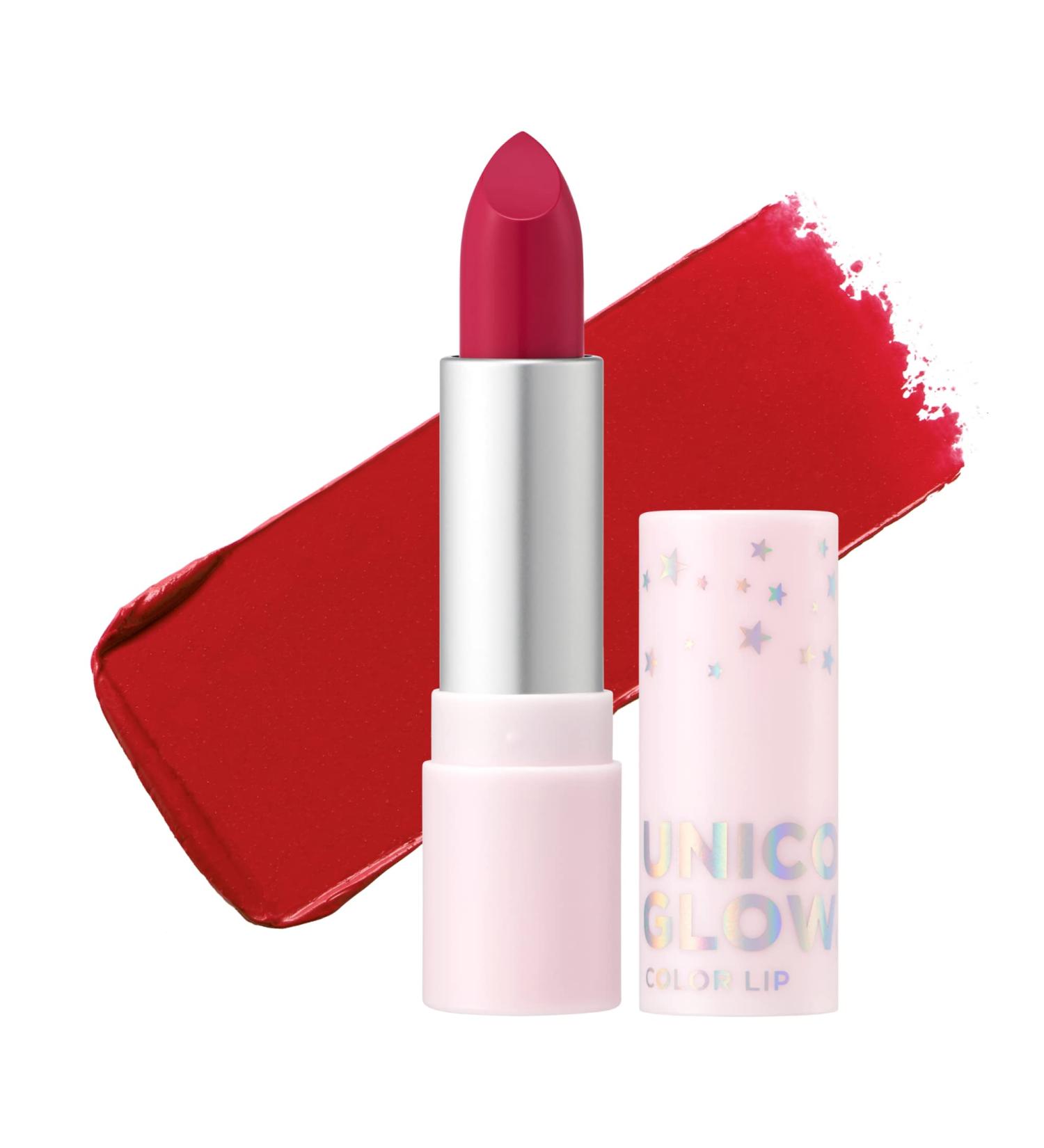 Unicorn Glow Color Lips #9 Deep Red Semi Matte Lipstick 0.12 oz - Vivid & Nourishing Formula - Buy Online on SooperMarket.com