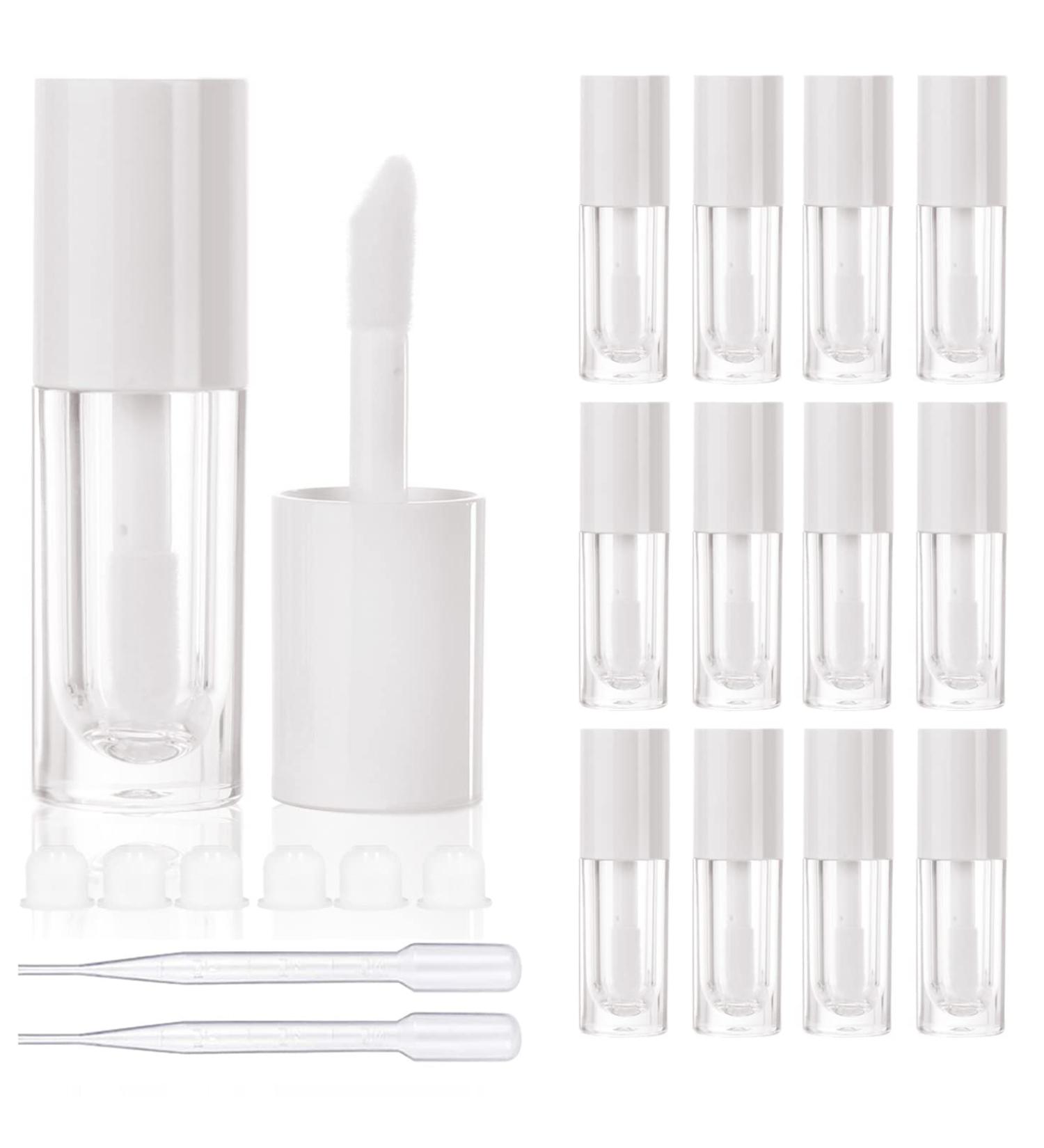 14pcs Empty 6ml Big Brush Lip Gloss Tubes - White Lip Gloss Containers for DIY Lip Gloss | COSIDEA - Buy Online on SooperMarket.com