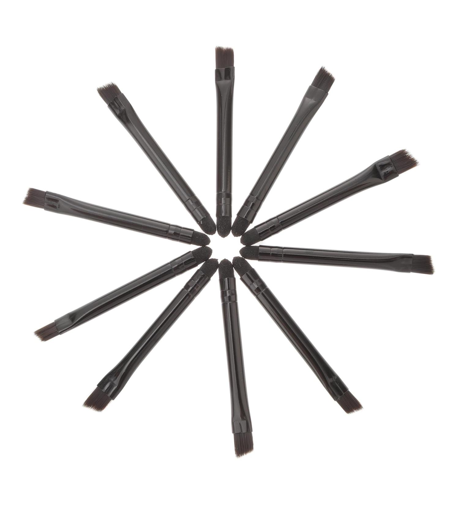 CANIGHT 10 Pcs Eye Shadow Brush Eye Makeup Blush Makeup Brush Dual Sides Eyeshadow Applicator Black Nylon - Buy Online on SooperMarket.com