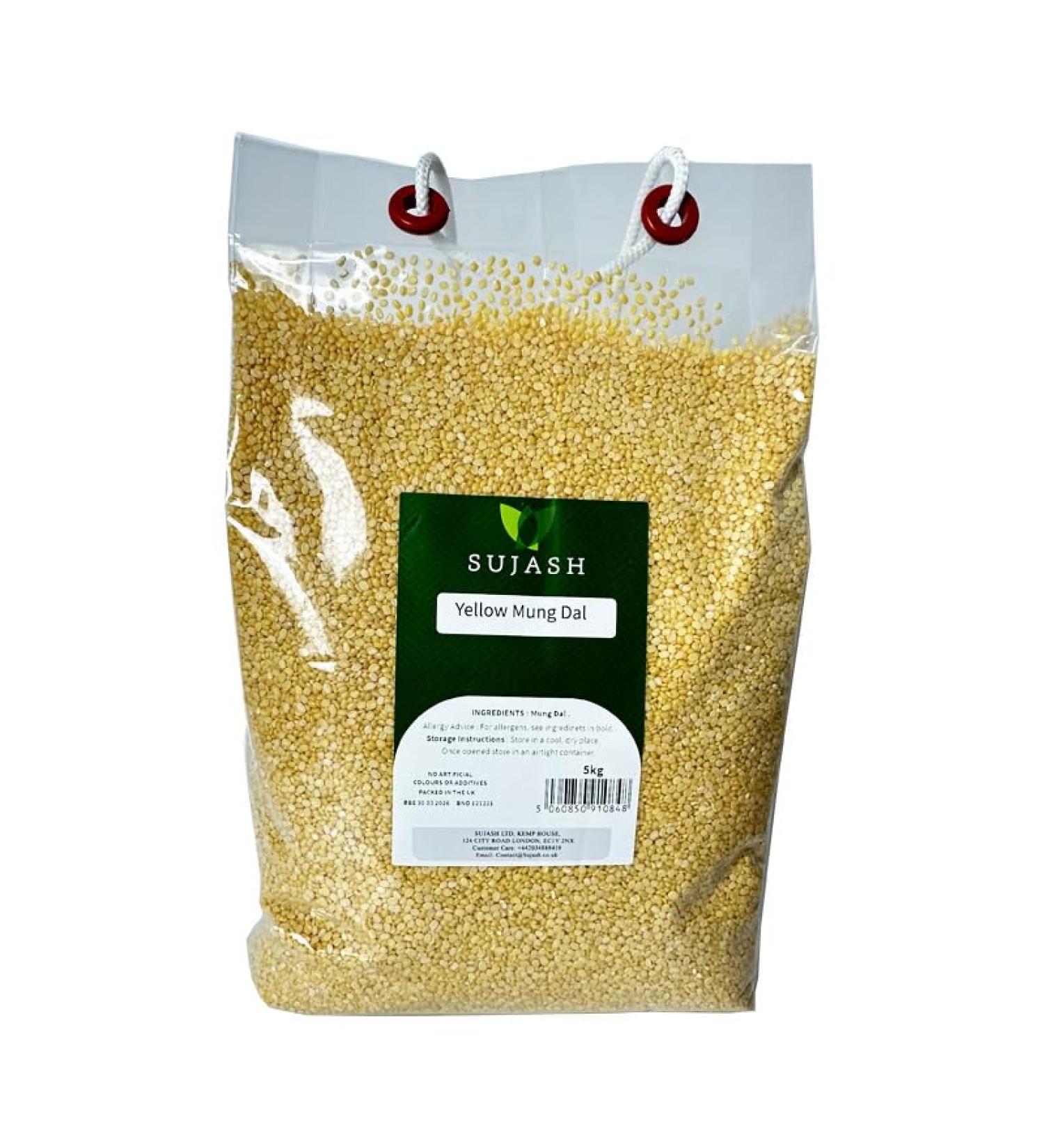 Sujash Yellow Mung dal | Protien & Fibre Rich Yellow Lentiis 5Kg