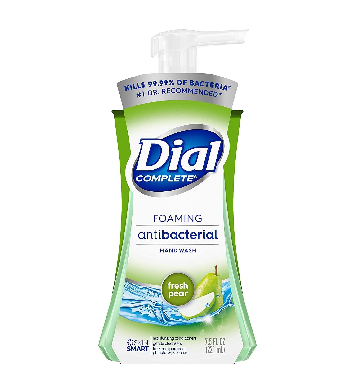 Dial Complete Antibacterial Foaming Hand Wash - Fresh Pear - 7.5 Ounce | Shop Internationally for Clean Hands & Fresh Scent - Buy Online on SooperMarket.com
