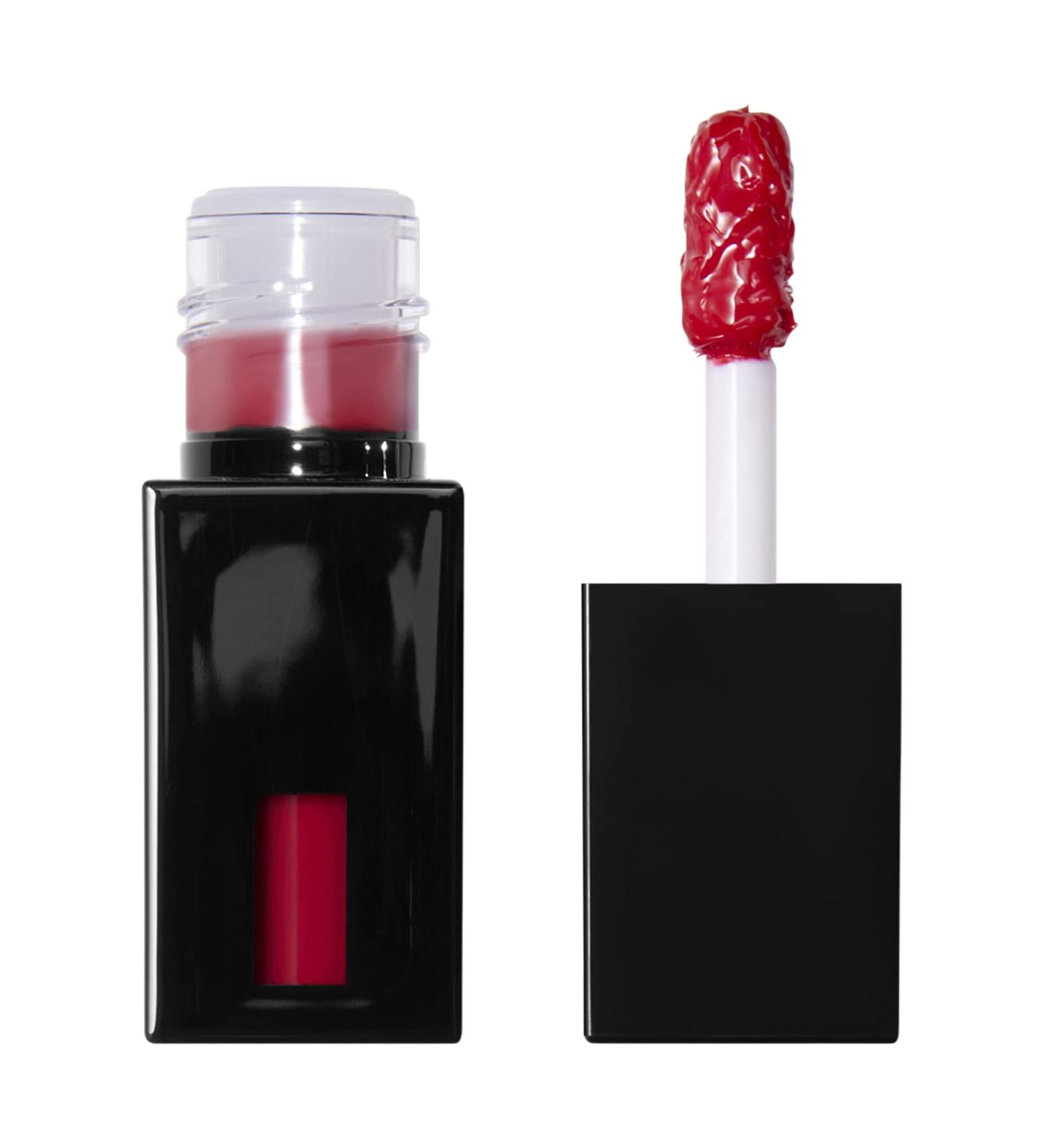 e.l.f. Cosmetics Glossy Lip Stain - Fiery Red 0.10 Ounce | Lightweight Long-Wear Formula for Sheer Color & Glossy Finish - Buy Online on SooperMarket.com