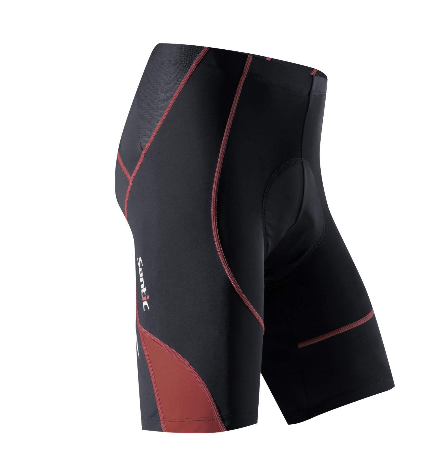 Santic Men's Cycling Shorts with Seat Cushion - Comfortable Bike Pants for Cyclists - Durable Upholstered Bicycle Shorts - Buy Online on SooperMarket.com