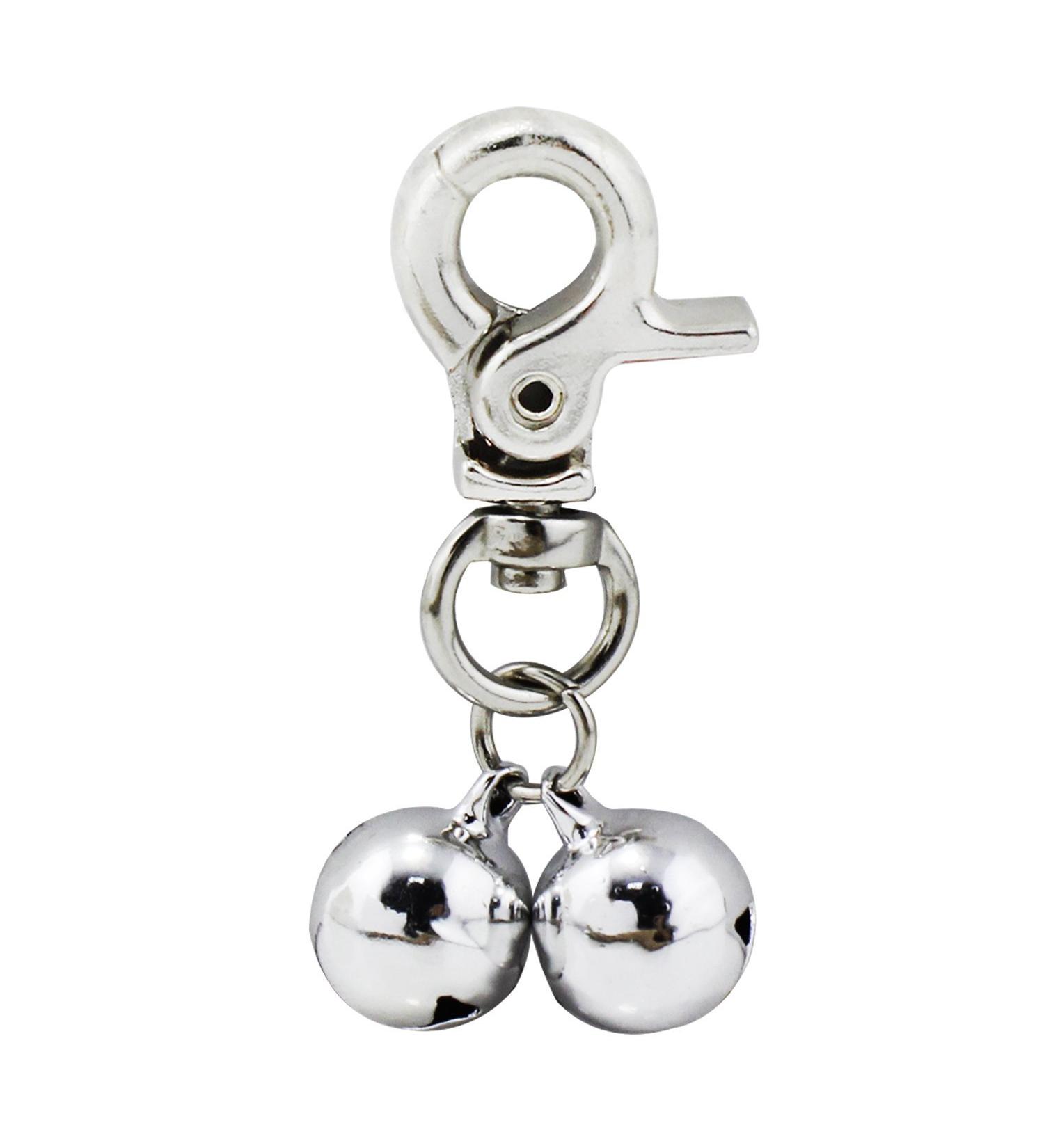 Alohha 2 Pack Pet Products Charm Triple Bell Pendant for Dog Cat Collar Decoration and Training (Silver) - Buy Online on SooperMarket.com