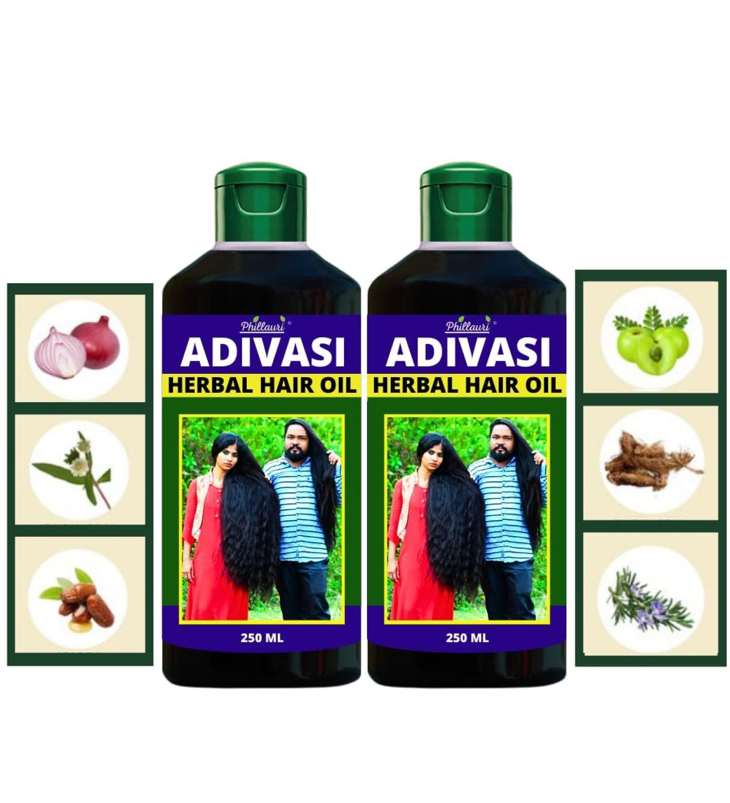 Buy Adivasi Herbal Hair Oil - Ayurvedic Hair Care for All Hair Types | Pure Adivasi Herbs - Buy Online on SooperMarket.com
