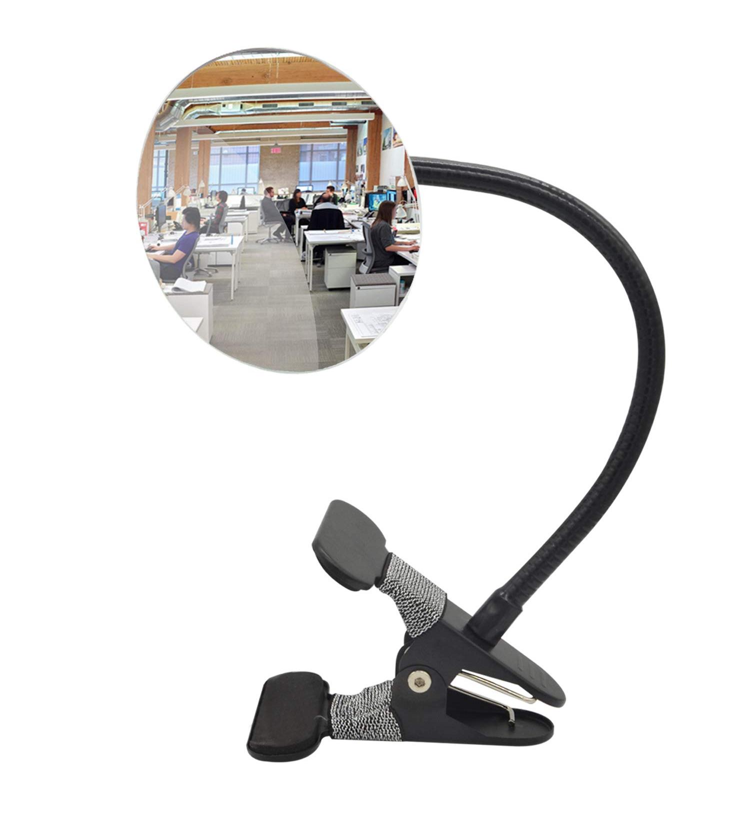 Ampper Clip On Security Mirror | Convex Cubicle Mirror for Personal Safety | 3.35 Round Glass Mirror | Frameless Design - Buy Online on SooperMarket.com