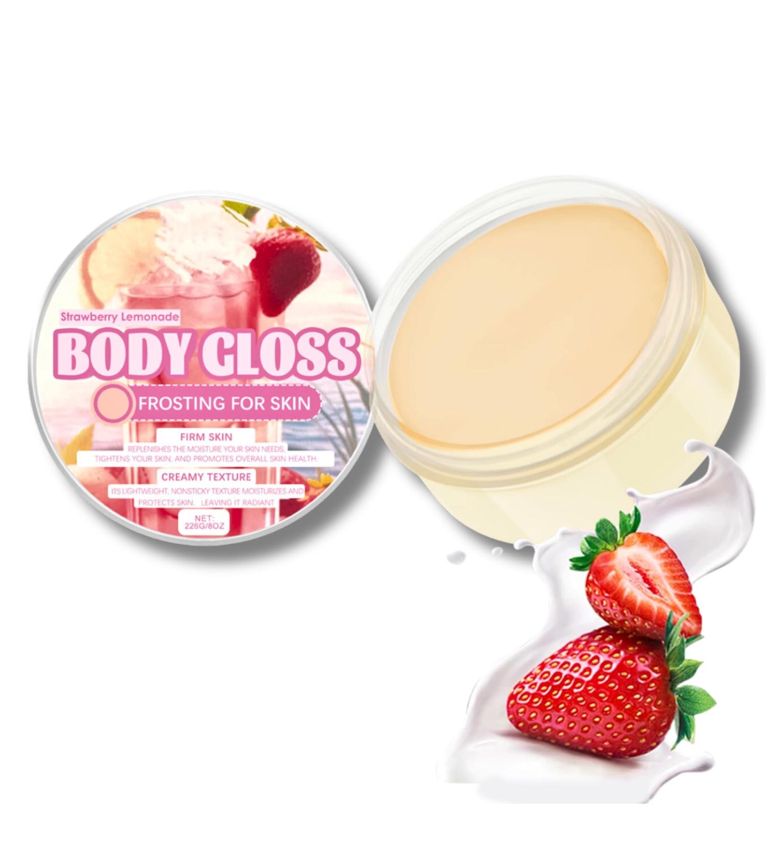 Strawberry Body Cream Body Creams For Women&Men Large-capacity Strawberry Lotion Firming Body Cream Moisturiser For Dry Skin Skin Barrier Repair Moisturiser With Strawberry & Lemon 226g - Buy Online on SooperMarket.com