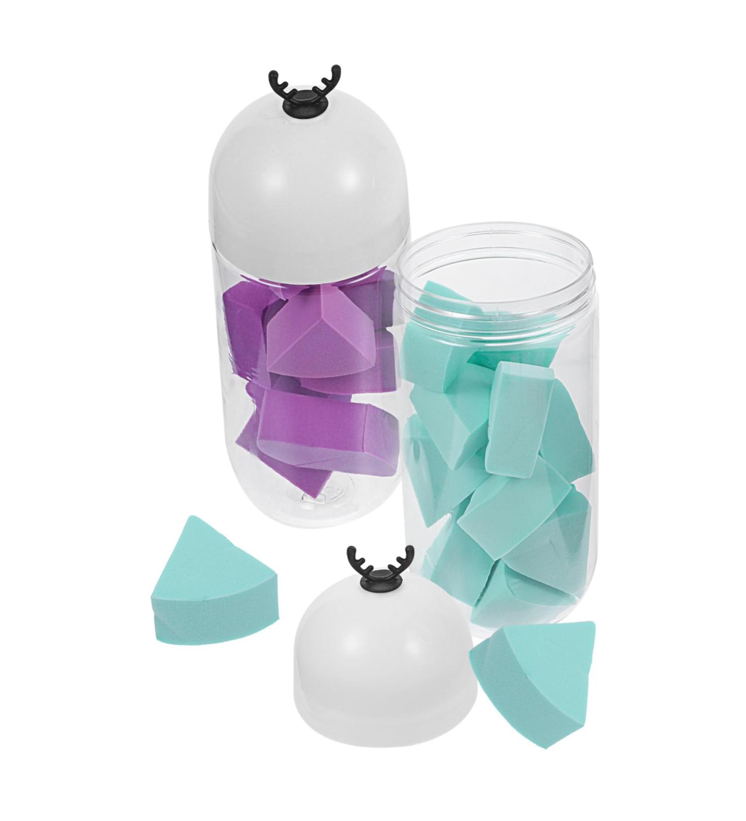 NOLITOY 2 Capsule Bottle Beauty Egg Makeup Sponges - Hydrophilic Polyurethane Blender for Flawless Foundation | International Shipping - Buy Online on SooperMarket.com