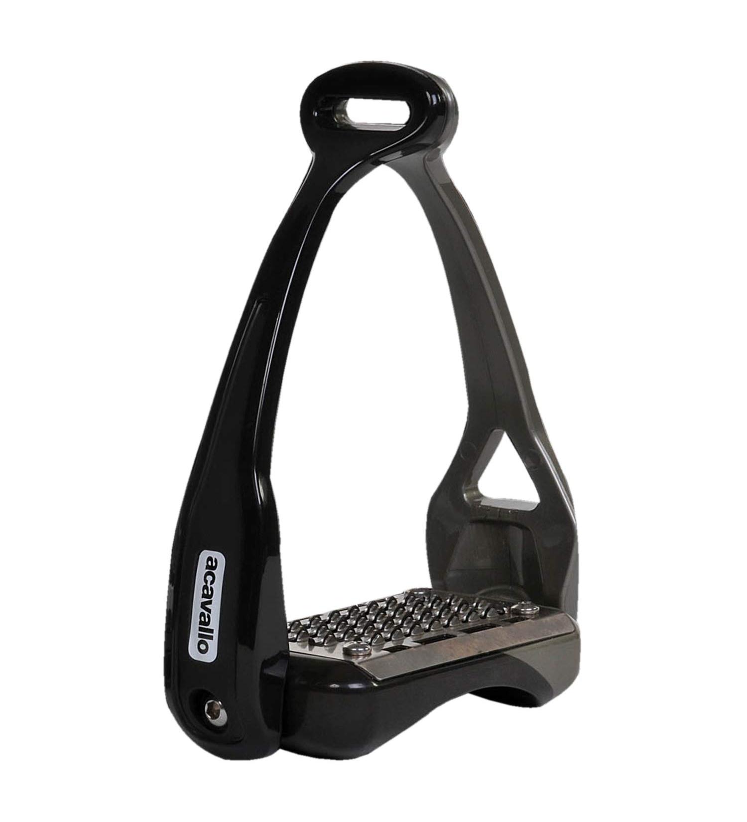 Acavallo Opera Titanium Shock Absorbing Balance Stirrups Black 12cm