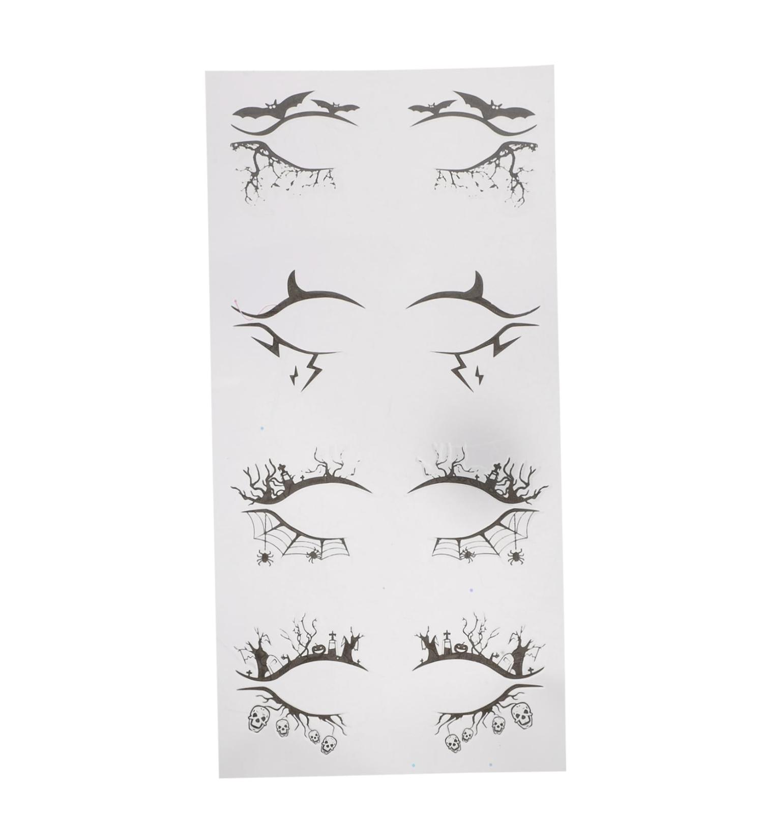HAPINARY 4 Pairs Halloween Eyeliner Stickers Christmas Face Stickers Eyeliner Stencil Sticker Face Decals Pvc - Buy Online on SooperMarket.com