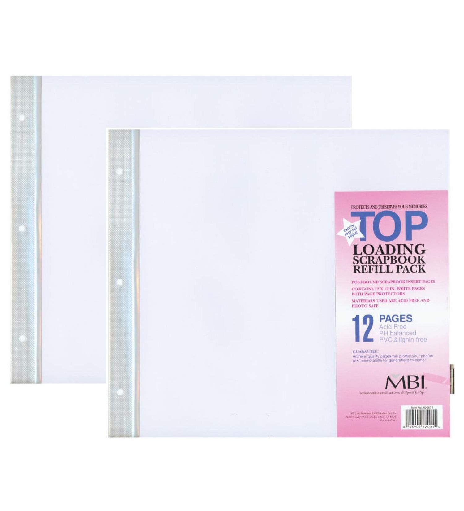 2-Pack - MBI 12 x 12 Scrapbook Expansion Pages 6sht (12 Pages) 4336978182