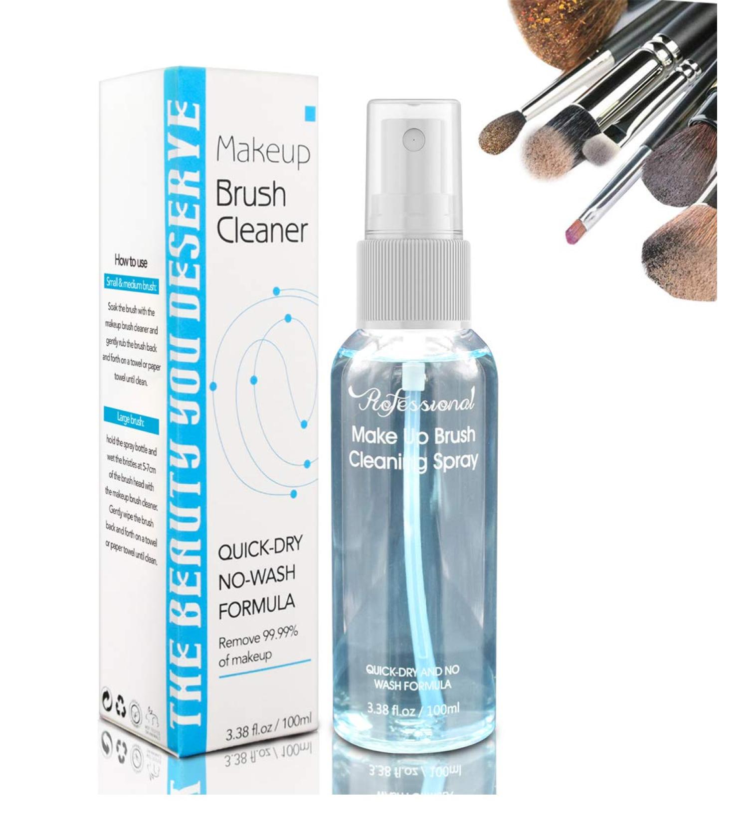 Makeup Brush Cleaner Spray - No-wash, Quick Drying, Deep Cleaning Solution (3.38 oz) - Perfect Gift for Women and Girls - Buy Online on SooperMarket.com