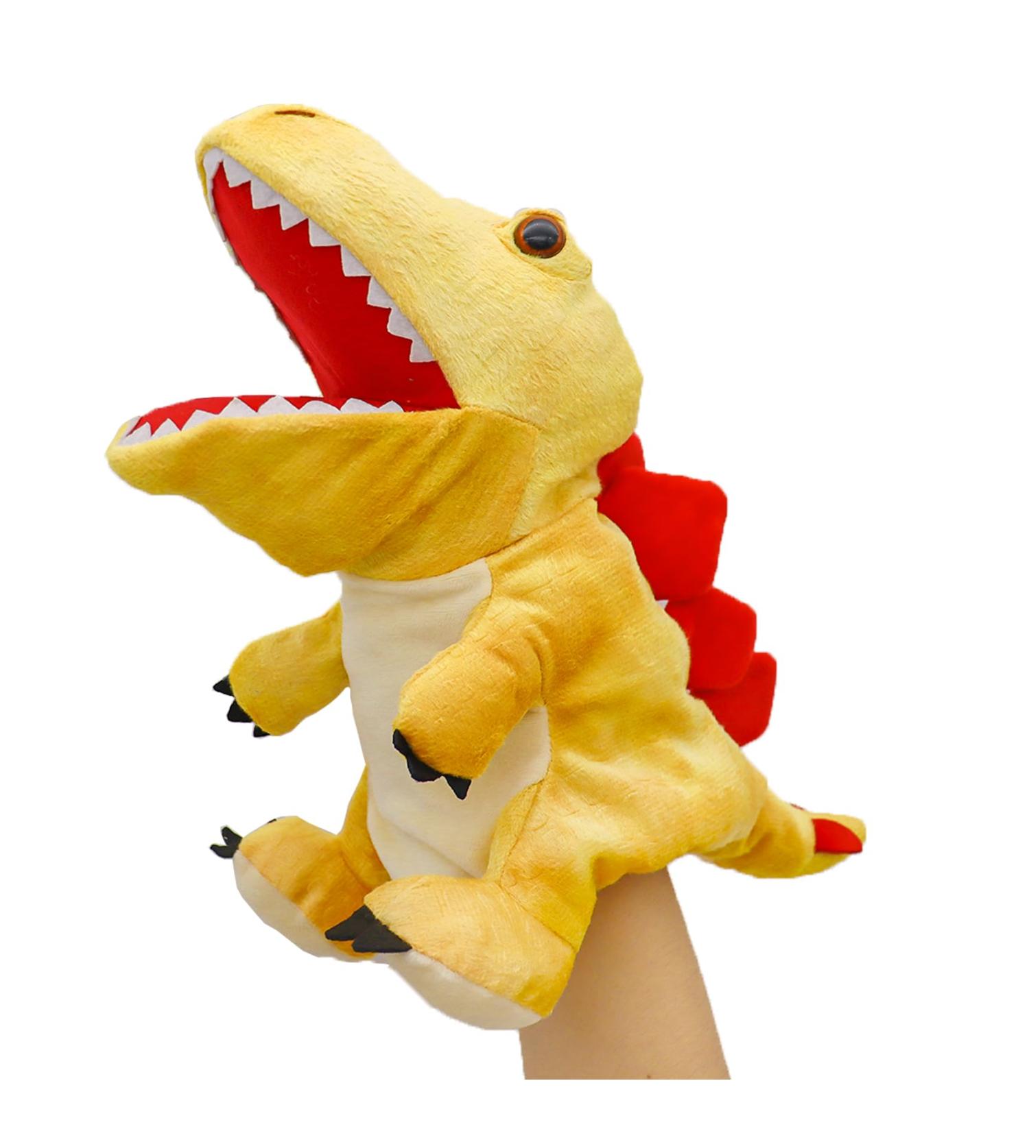 Lilizzhoumax Simulation Stegosaurus Hand Puppet Plush Toy - Interactive Dinosaur Role-Playing Toy for Kids - Buy Online on SooperMarket.com
