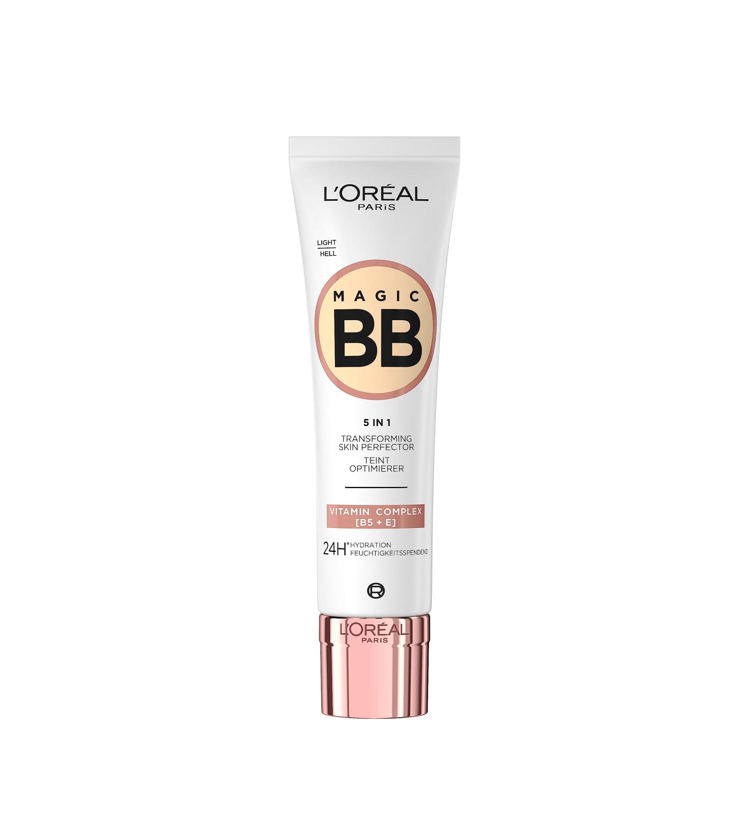 L'Or al Paris Magic BB Cream with SPF 20 5-in-1 Tint with Vitamin B5 and Vitamin E Lightweight Hydrating Formula Adapts to Skin Tone for a Natural Glowy Finish 30 ml Shade: 02 Light 02 Light 30 ml (Pack of 1) - Buy Online on SooperMarket.com