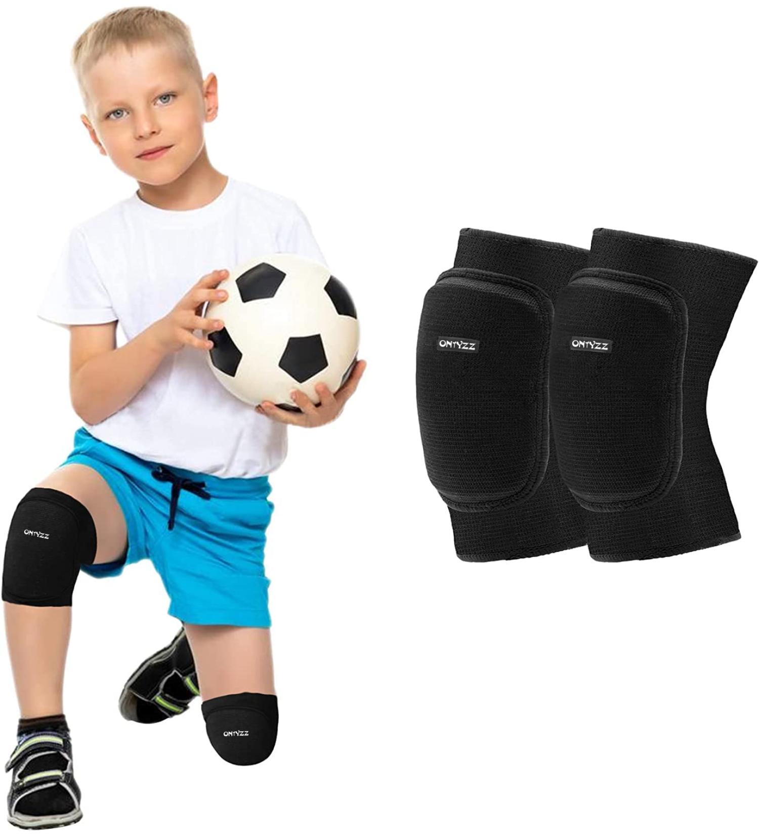 ONTYZZ Kids Knee Pads with Sponge Padding for Roller Skateboard Bike - Small Black - Buy Online on SooperMarket.com