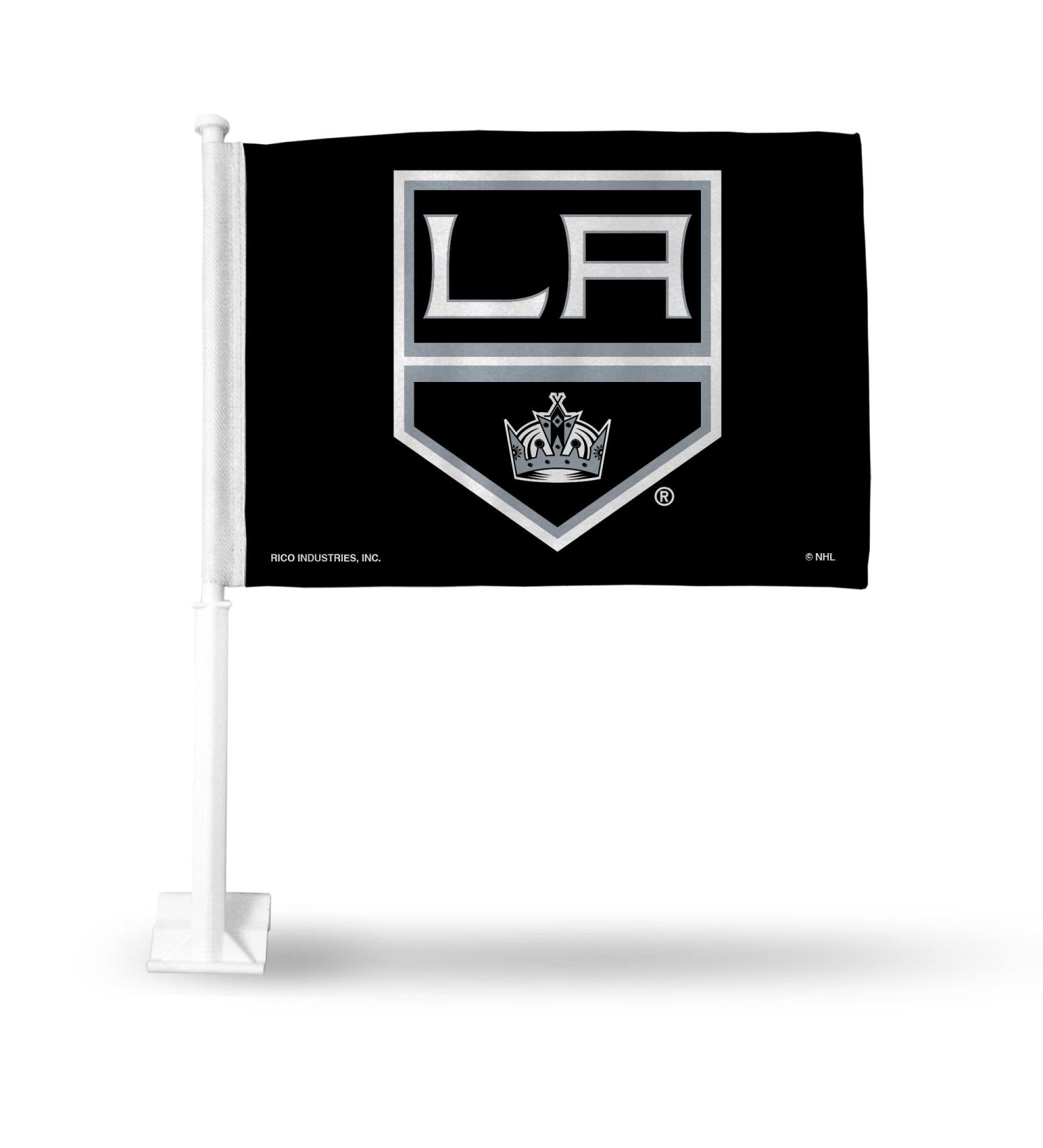Rico NHL Kings - LA Background 'Shield Logo' Car Flag  Black (8 x 1) (FG7105) - Buy Online on SooperMarket.com