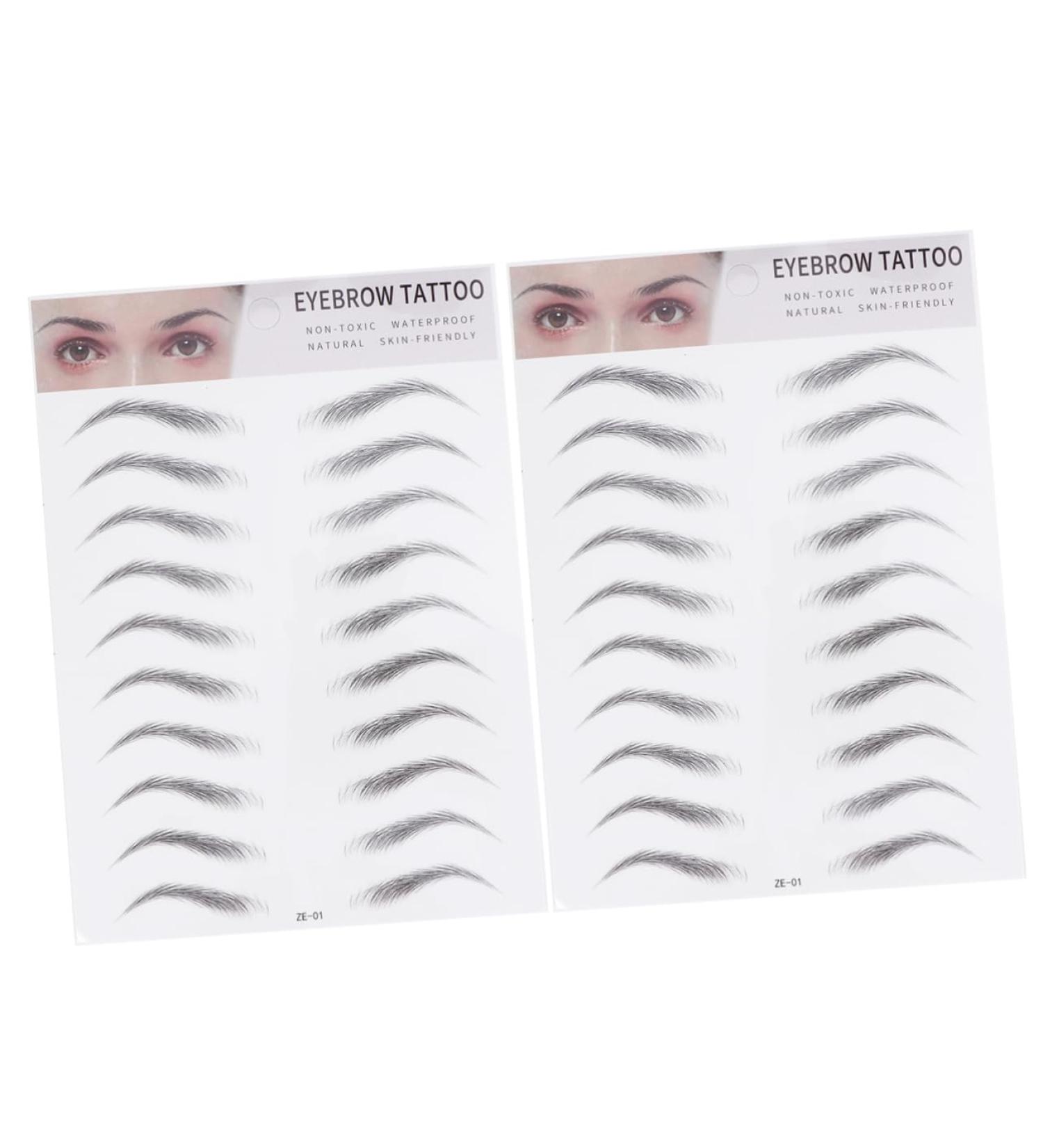 CIMAXIC 2pcs 3d eyebrow stickers suit realistic eyebrow tattoos Makeup eyebrow shape stencil Miss - Buy Online on SooperMarket.com