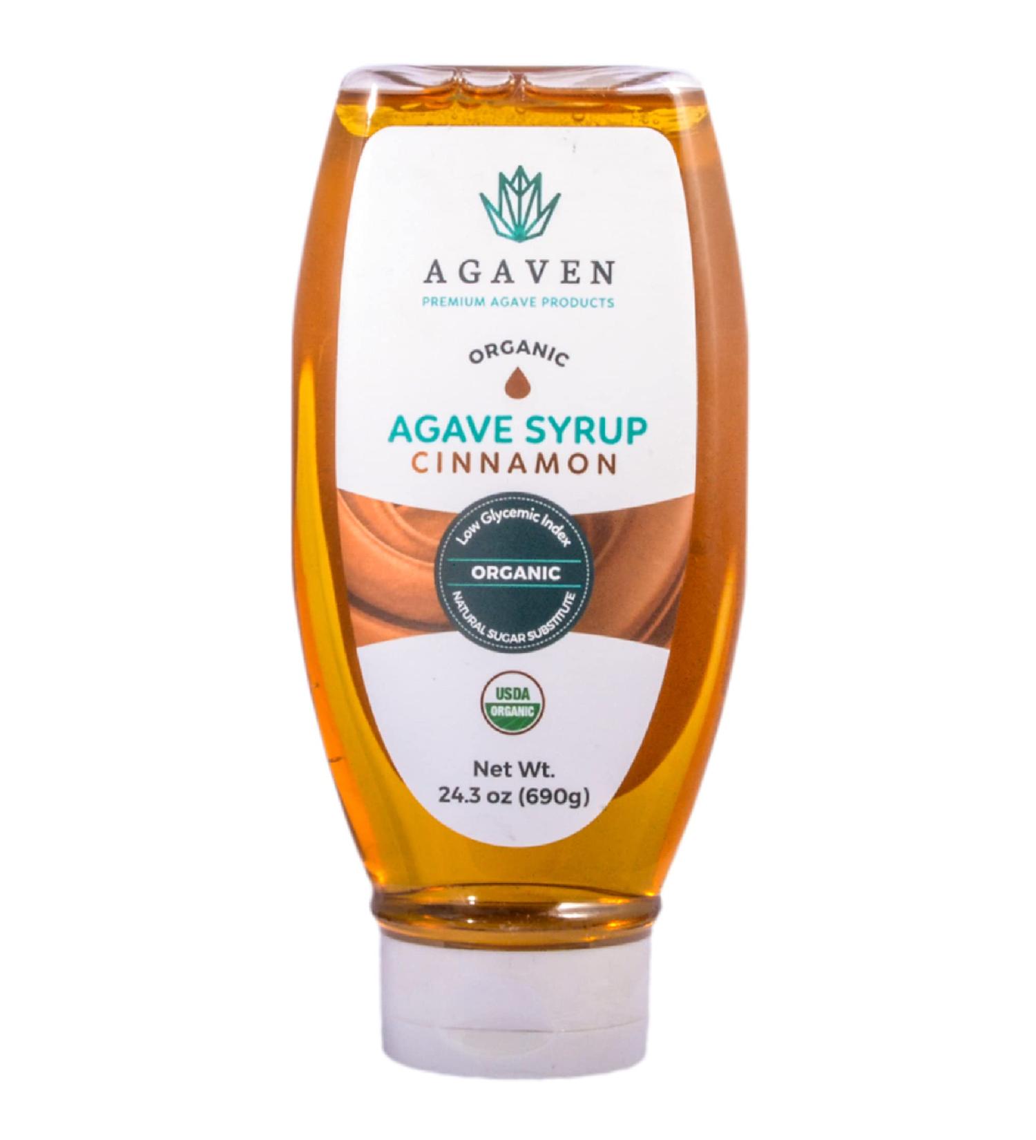 AGAVEN Cinnamon Spicy Vegan Syrup - 24.3 oz Natural Agave Nectar Sweetener - Buy Online on SooperMarket.com