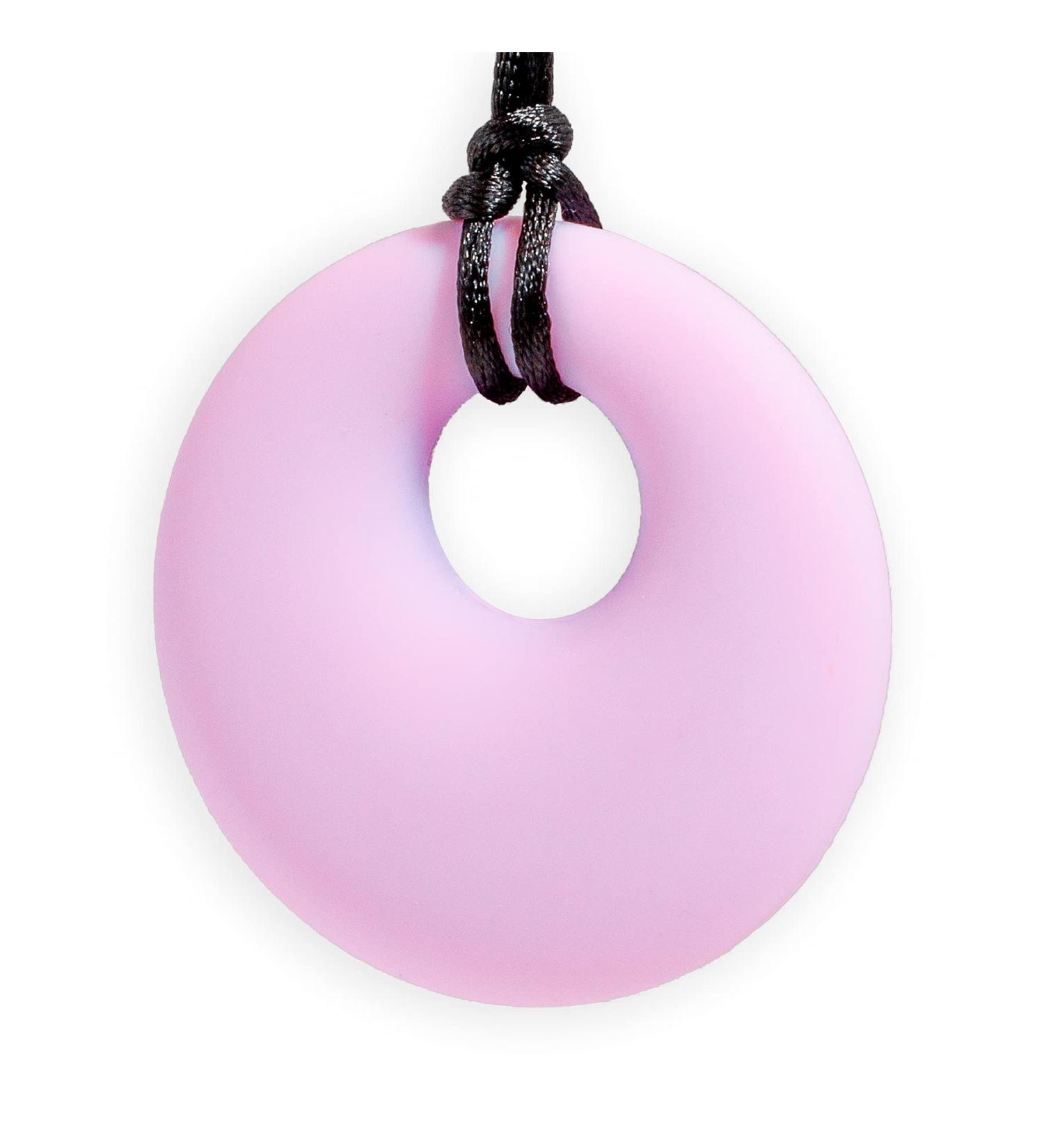 Stages Sensory Builder Circle Necklace (Pink) - Sensory & Oral Motor Stimulation, Teething, Calming & Focus - Buy Online on SooperMarket.com