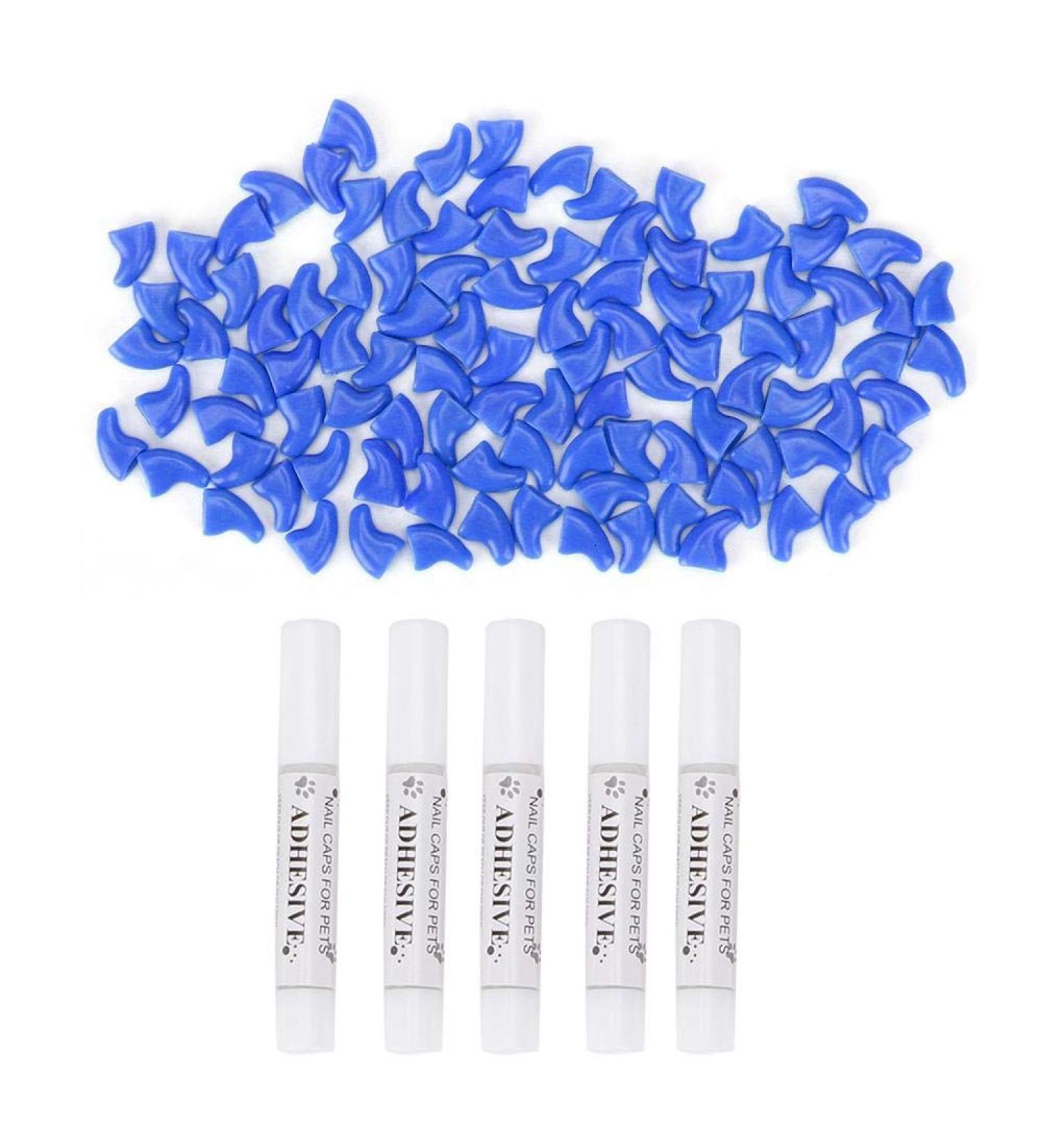 Cikonielf 100PCS Soft Pet Cat Nail Caps Claws Safe Anti Scratch Dog Paw Claw Protector Covers with Instructions With multiple options.(Blue S) - Buy Online on SooperMarket.com