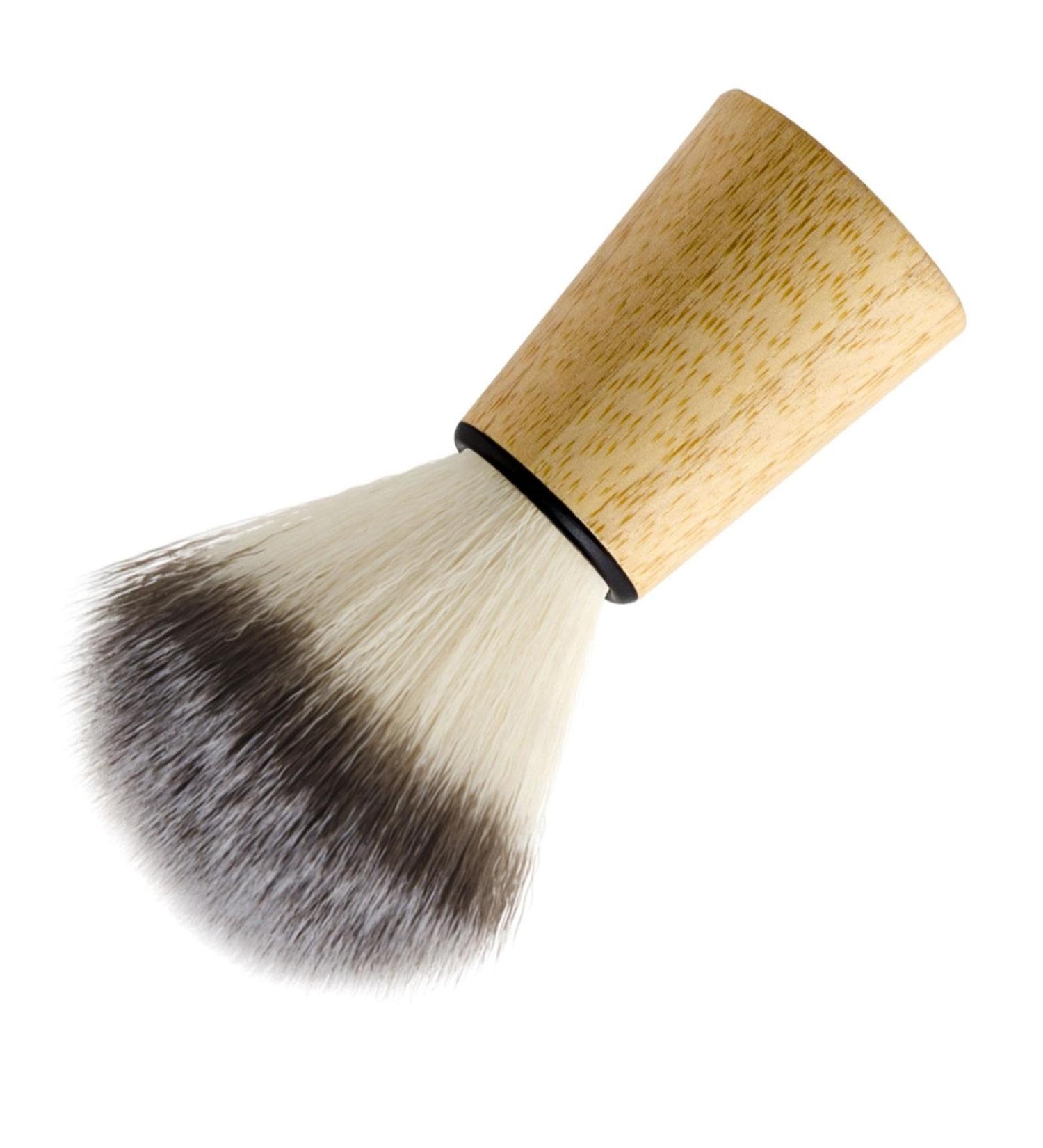 Predolo Hair Shaving Brush - Nylon Bristles & Wooden Handle for Home & Travel | Ideal for Men - International Shipping Available - Buy Online on SooperMarket.com