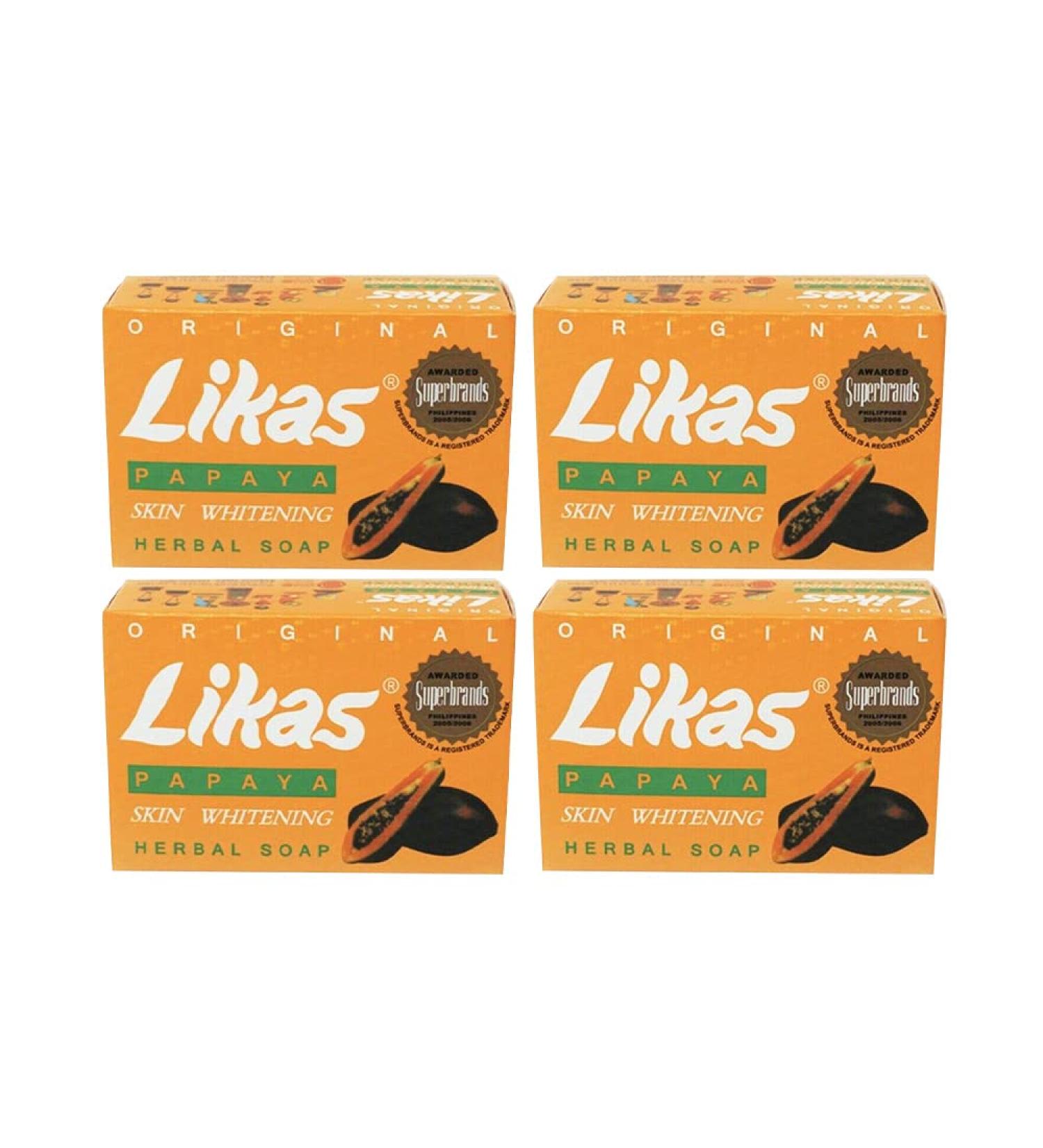Likas Original Papaya Soap - Set of 4 Packs (4 Sets) - Buy Online on SooperMarket.com