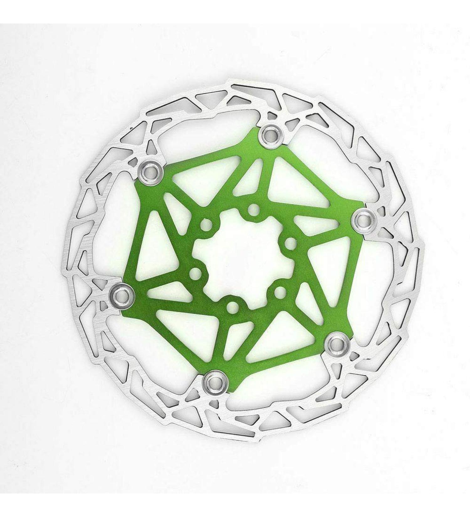 Maso 2PCS Bicycle Disc Brake Floating Rotor 160mm - Green | For Road, Mountain, MTB, BMX | 6 Bolts Included - Buy Online on SooperMarket.com