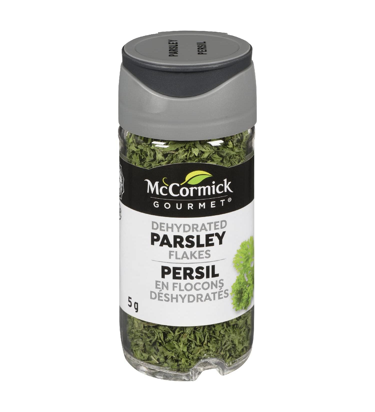 McCormick Gourmet (MCCO3) New Bottle Premium Quality Natural Herbs & Spices Parsley Flakes 5g - Buy Online on SooperMarket.com