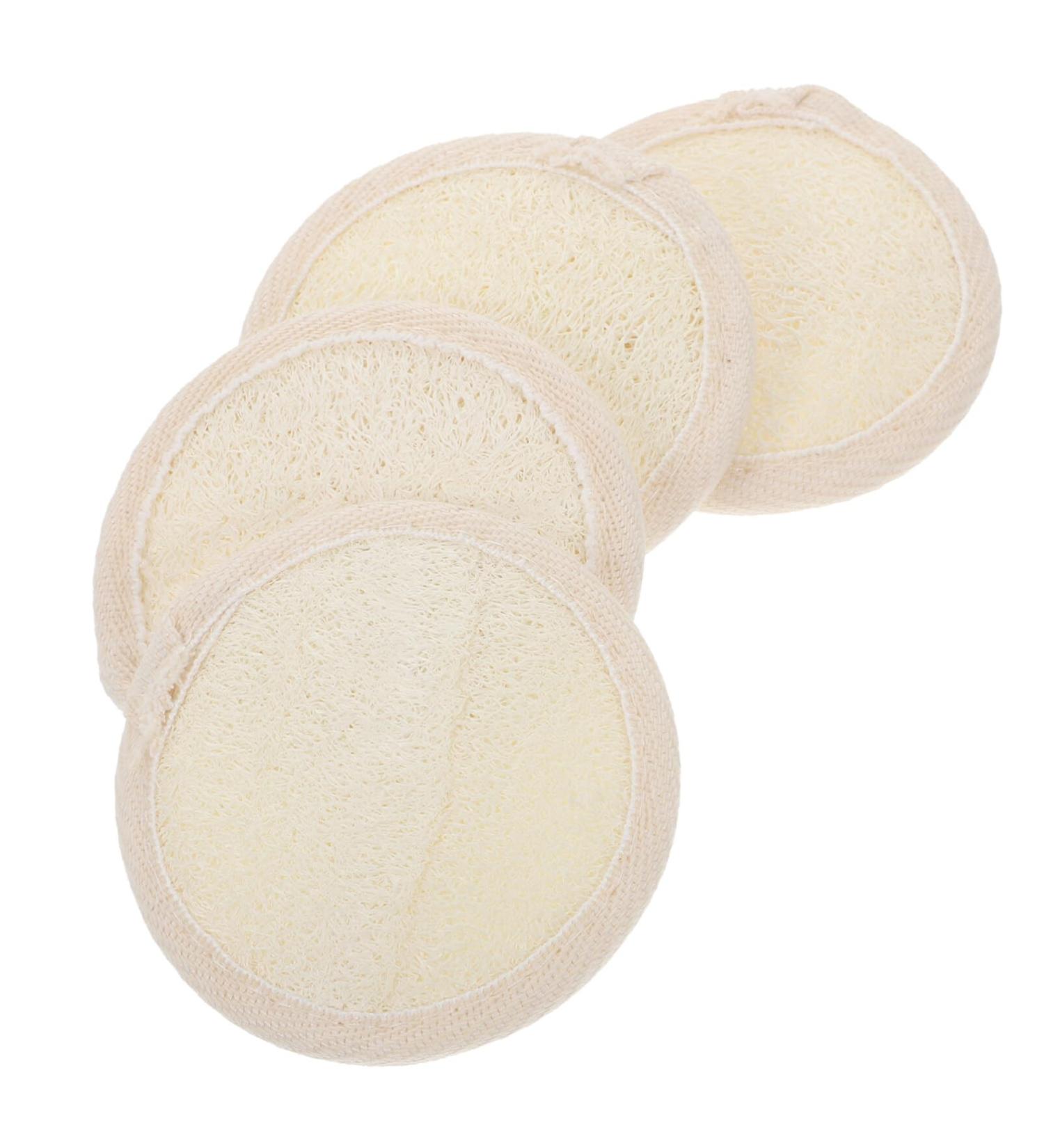 FOMIYES Exfoliating Loofah Sponge & Facial Cleansing Pad - Spa Quality Makeup Remover | Soft Cotton Puff for Face & Body - Buy Online on SooperMarket.com
