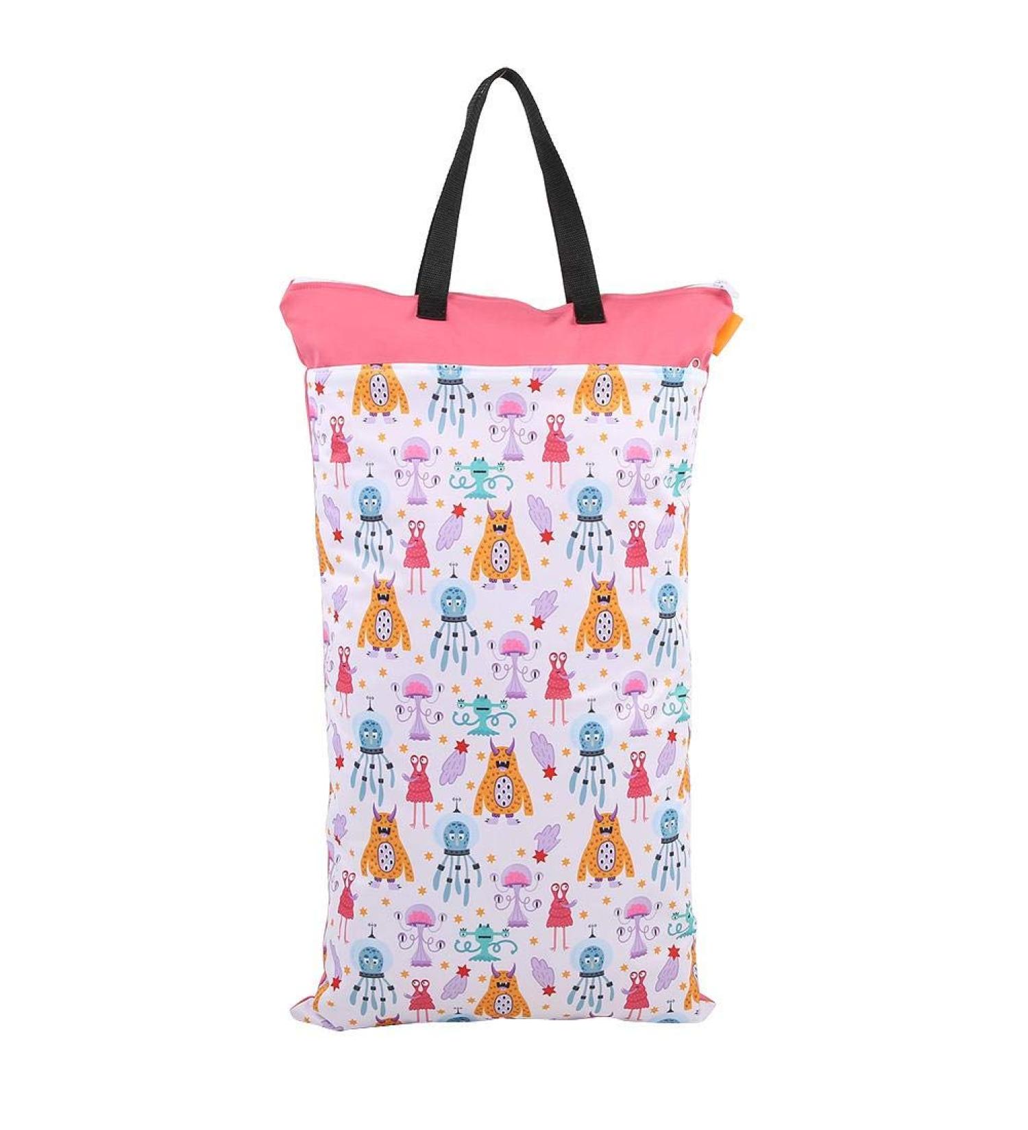 Hztyyier Hanging Wet Dry Cloth Diaper Bag 15.8x27.6inch - Large Capacity Reusable Diaper Pail Bag for Cloth Diapers or Laundry (#5) - Buy Online on SooperMarket.com