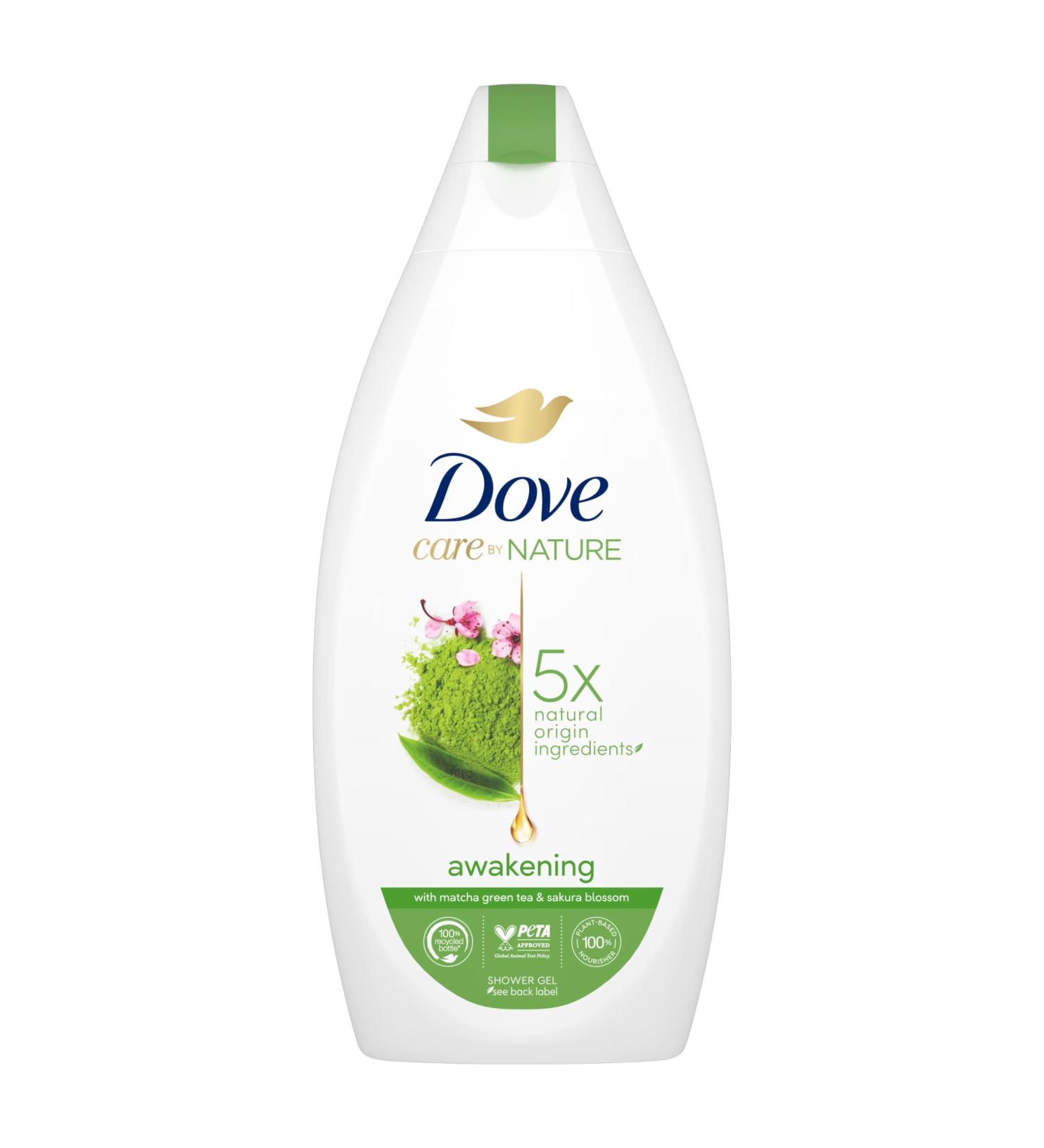 Unilever Dove Care By Nature Awakening Shower Gel - Green Tea & Flowers Extract Hydrating Body Wash with Natural Ingredients | 400ml - Buy Online on SooperMarket.com