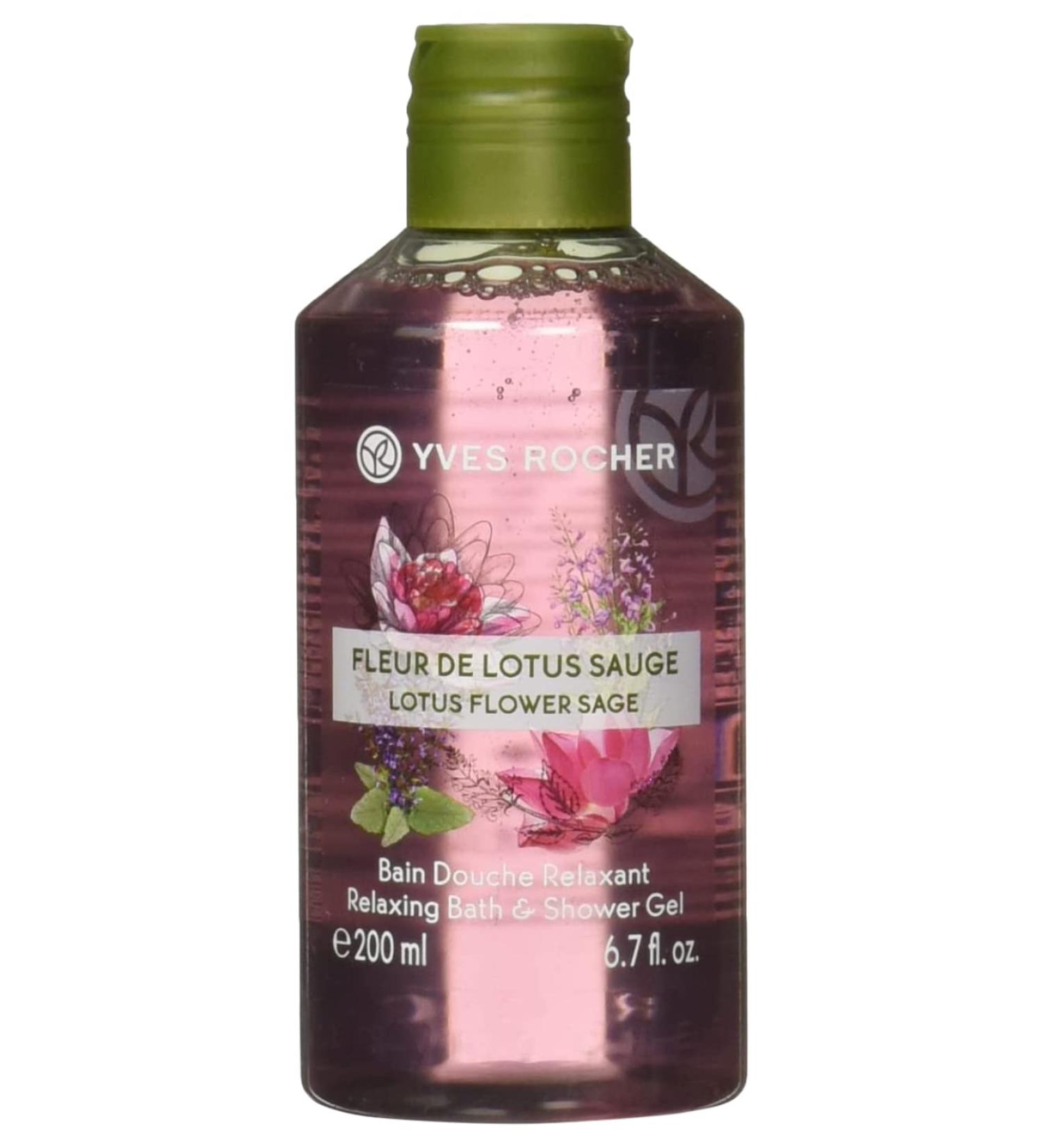 Yves Rocher Relaxing Bath & Shower Gel | Lotus Flower & Sage | International Shipping Available - Buy Online on SooperMarket.com