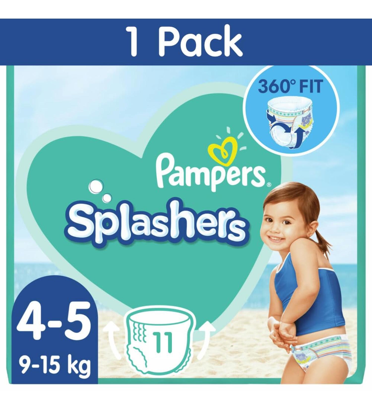 Pampers Splashers Size 4-5 (9-15 kg) - 11 Diapers - Best for Water Play - International Shipping Available - Buy Online on SooperMarket.com