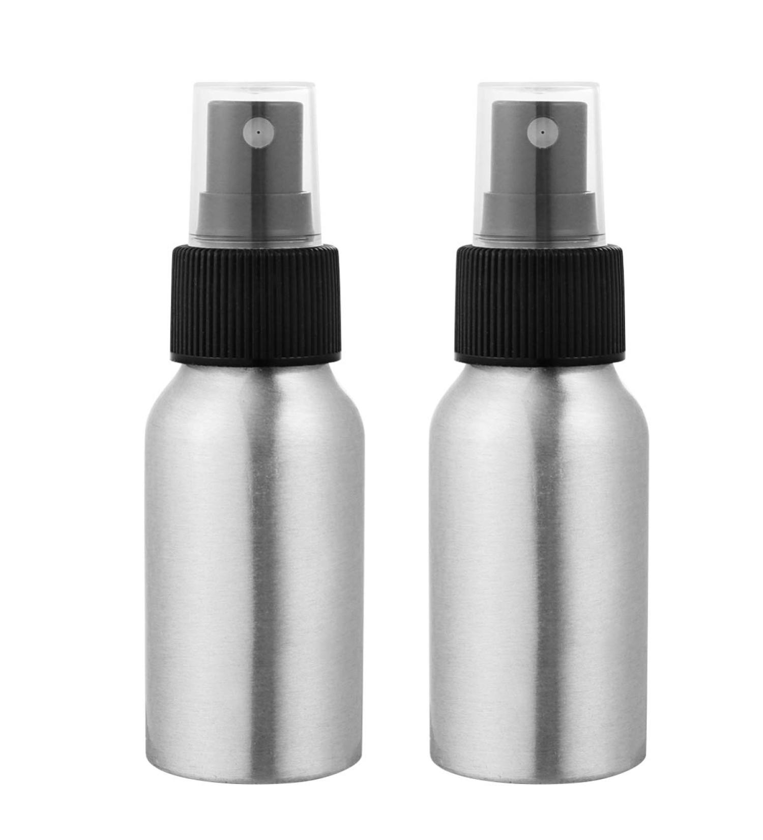 Frcolor Aluminum Fine Fog Atomizer - 2 Pack Metal Travel Bottles for Essential Oils & Cosmetics | Refillable & Portable - Buy Online on SooperMarket.com